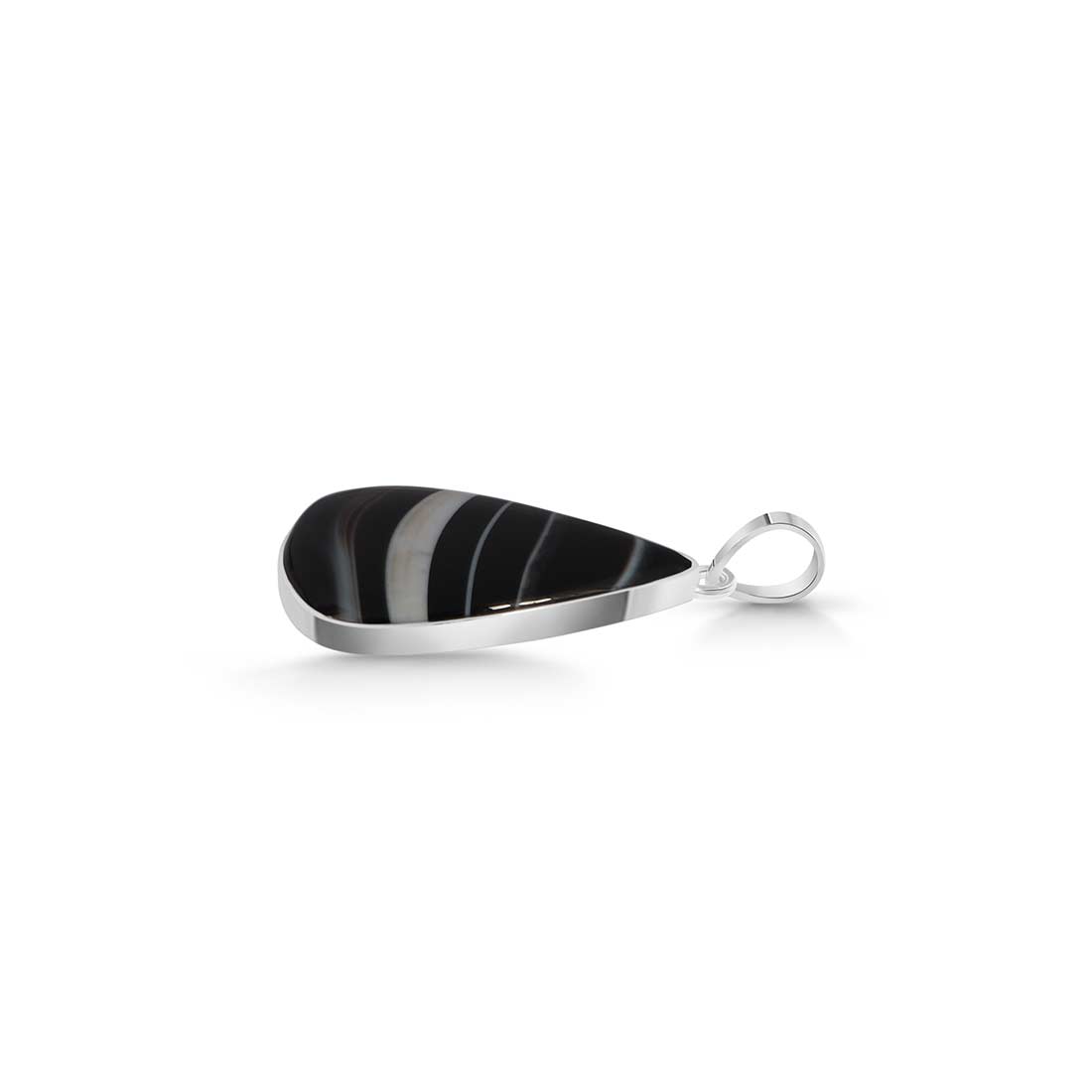 Banded Agate Pendant-(BAG-P-36.)