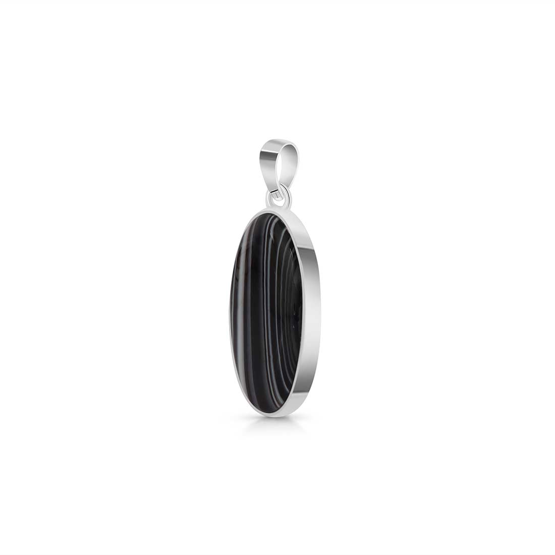 Banded Agate Pendant-(BAG-P-41.)