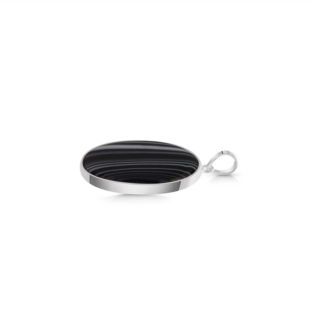 Banded Agate Pendant-(BAG-P-41.)