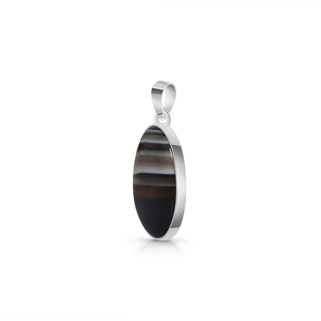 Banded Agate Pendant-(BAG-P-47.)