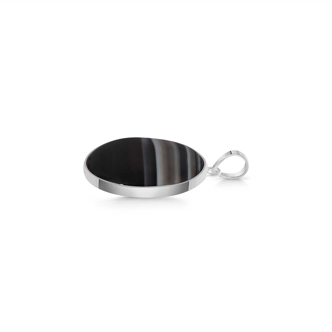 Banded Agate Pendant-(BAG-P-47.)