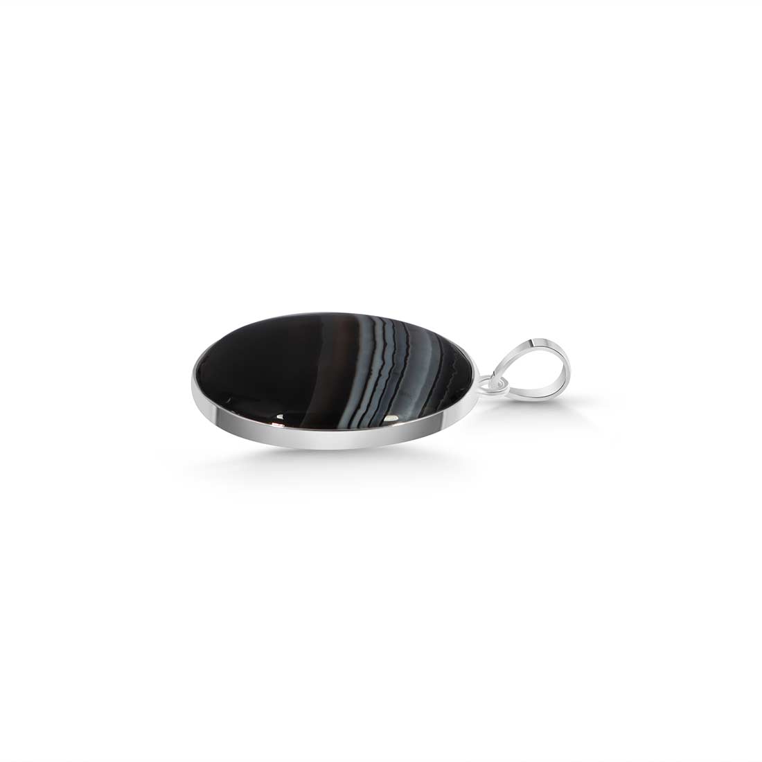 Banded Agate Pendant-(BAG-P-53.)
