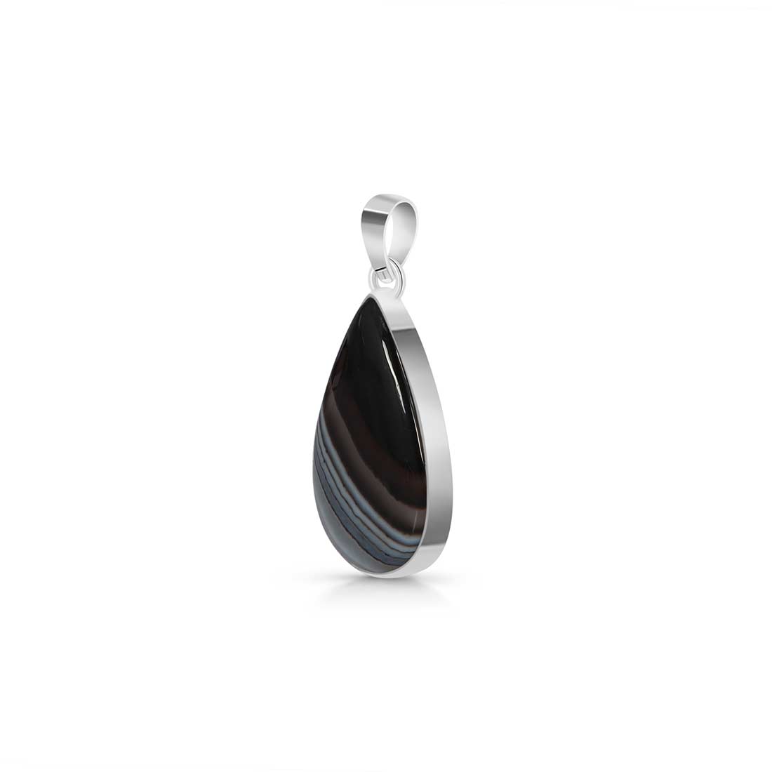 Banded Agate Pendant-(BAG-P-54.)
