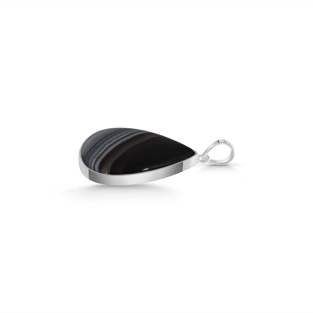 Banded Agate Pendant-(BAG-P-54.)