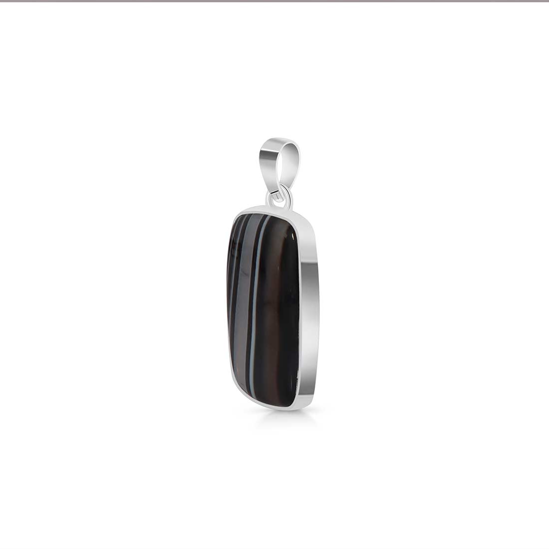 Banded Agate Pendant-(BAG-P-56.)