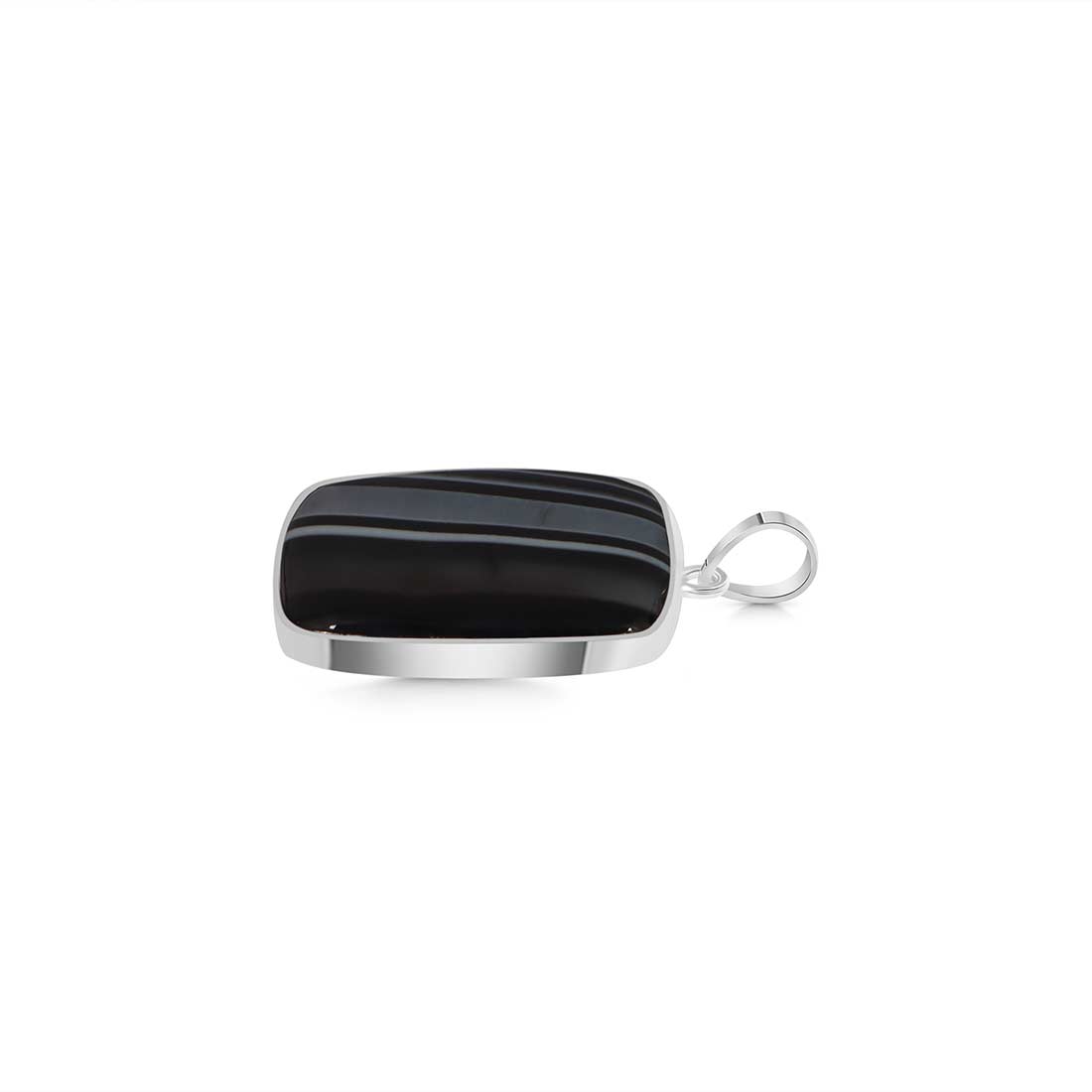 Banded Agate Pendant-(BAG-P-56.)