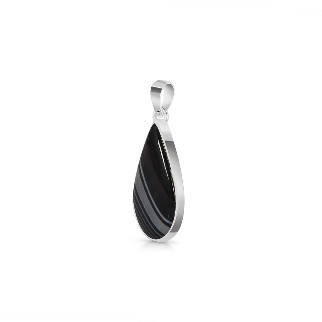 Banded Agate Pendant-(BAG-P-57.)
