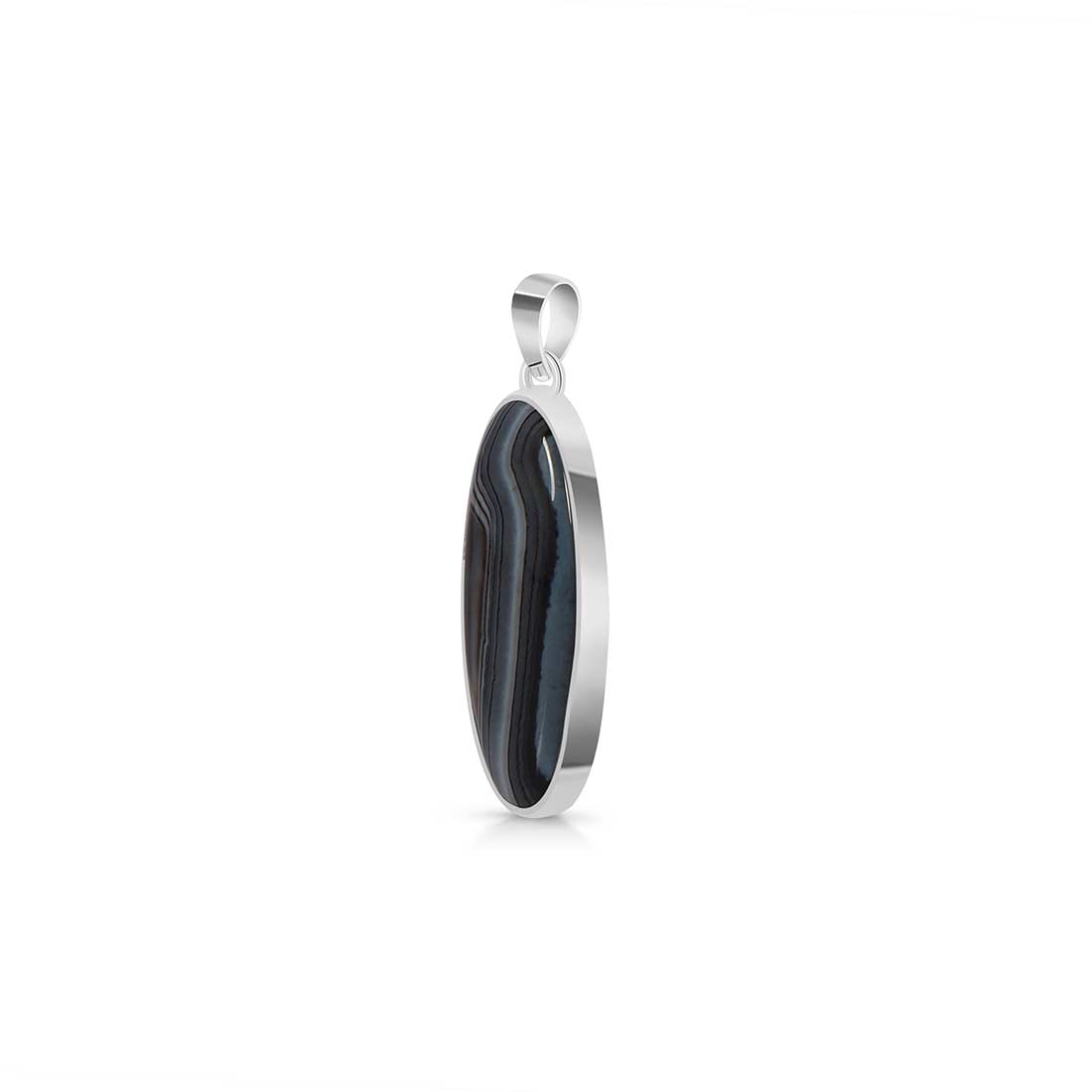 Banded Agate Pendant-(BAG-P-58.)