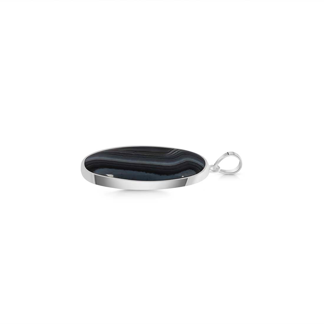 Banded Agate Pendant-(BAG-P-58.)