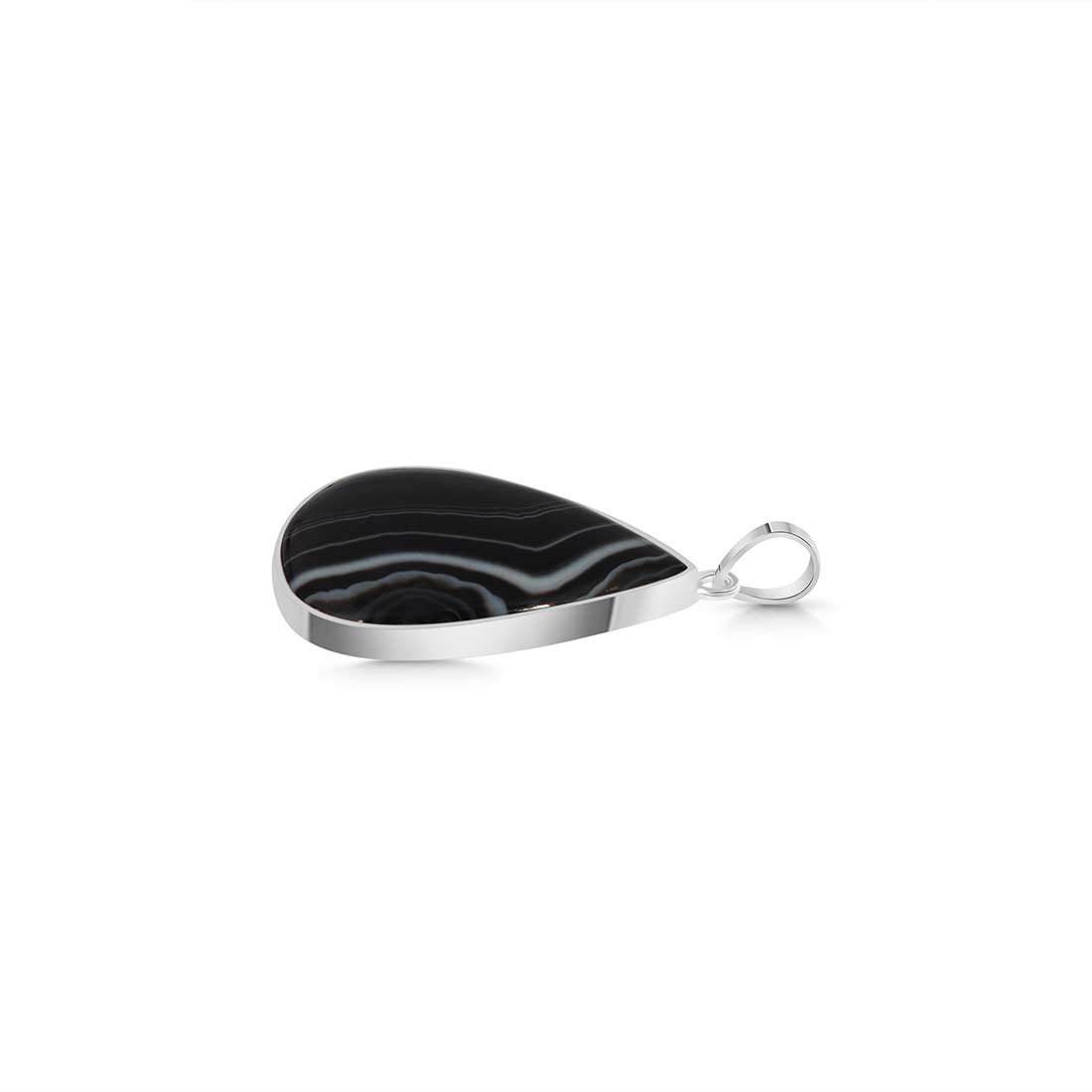 Banded Agate Pendant-(BAG-P-59.)