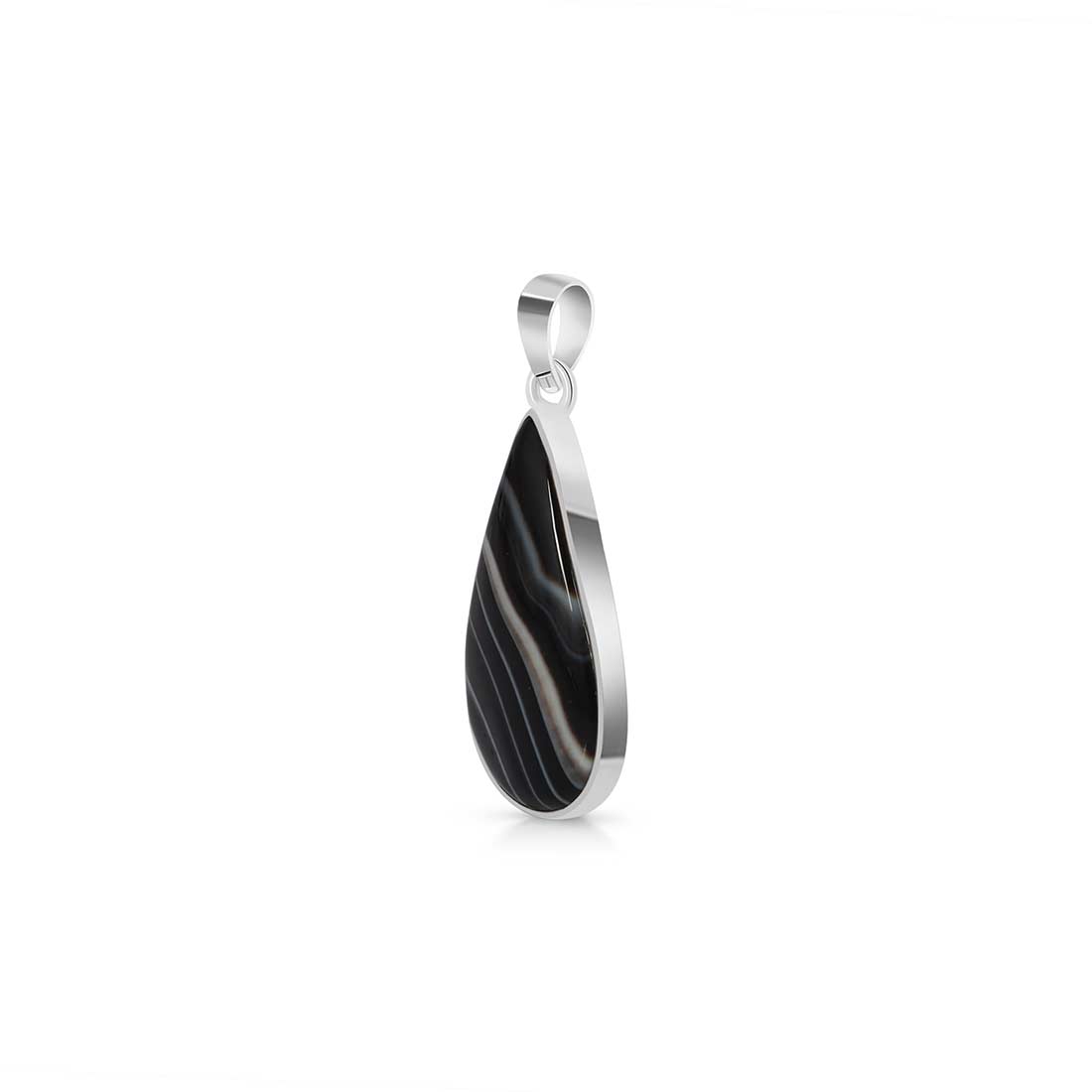 Banded Agate Pendant-(BAG-P-60.)