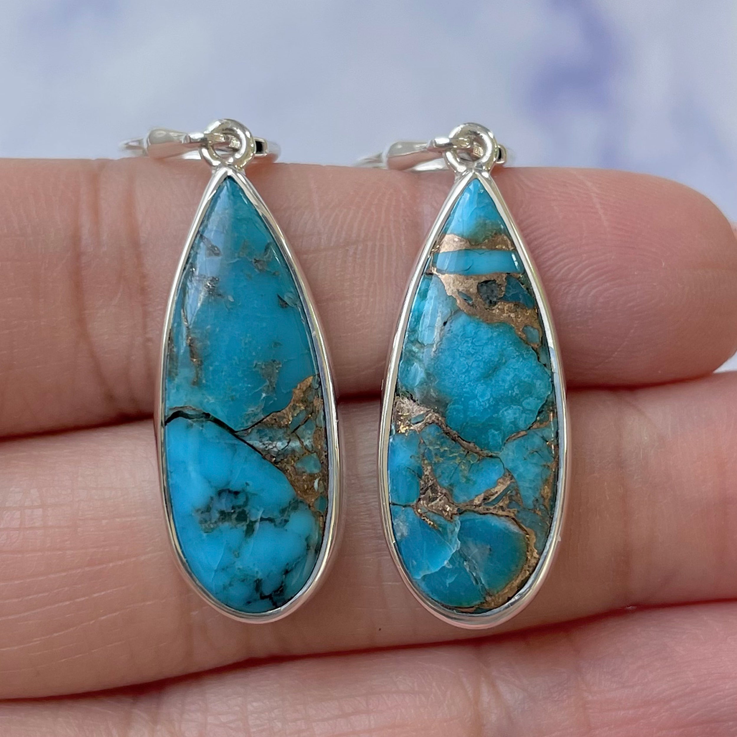 Mojave Copper Turquoise Earring-(BCT-E-17.)