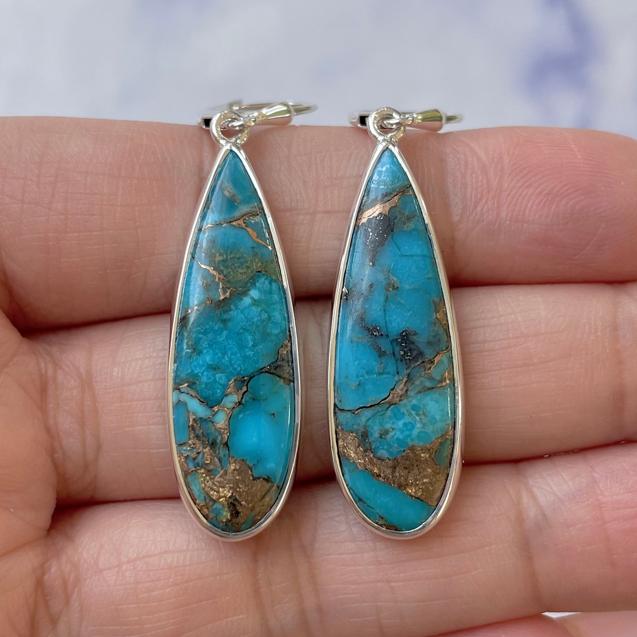 Mojave Copper Turquoise Earring-(BCT-E-20.)