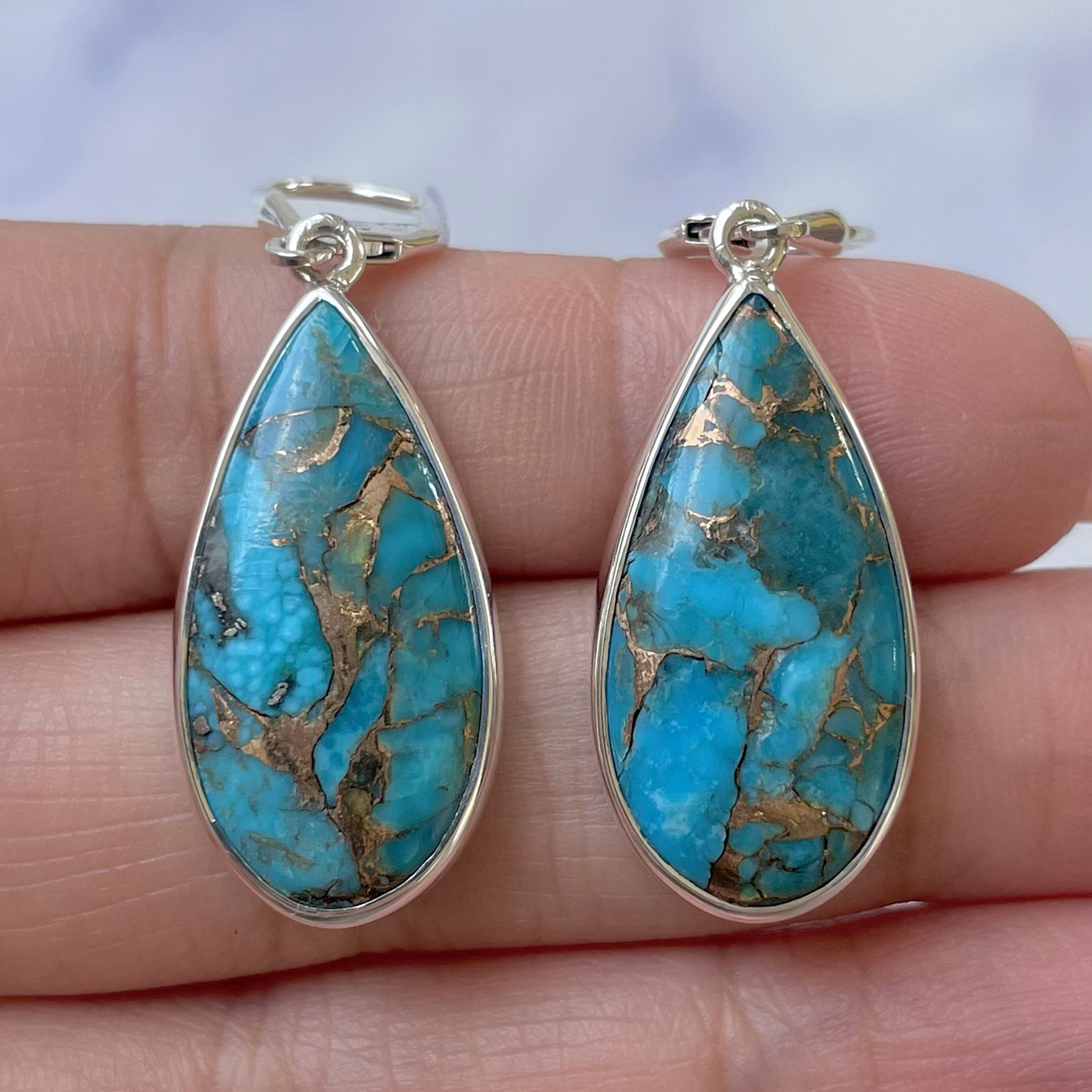 Mojave Copper Turquoise Earring-(BCT-E-21.)