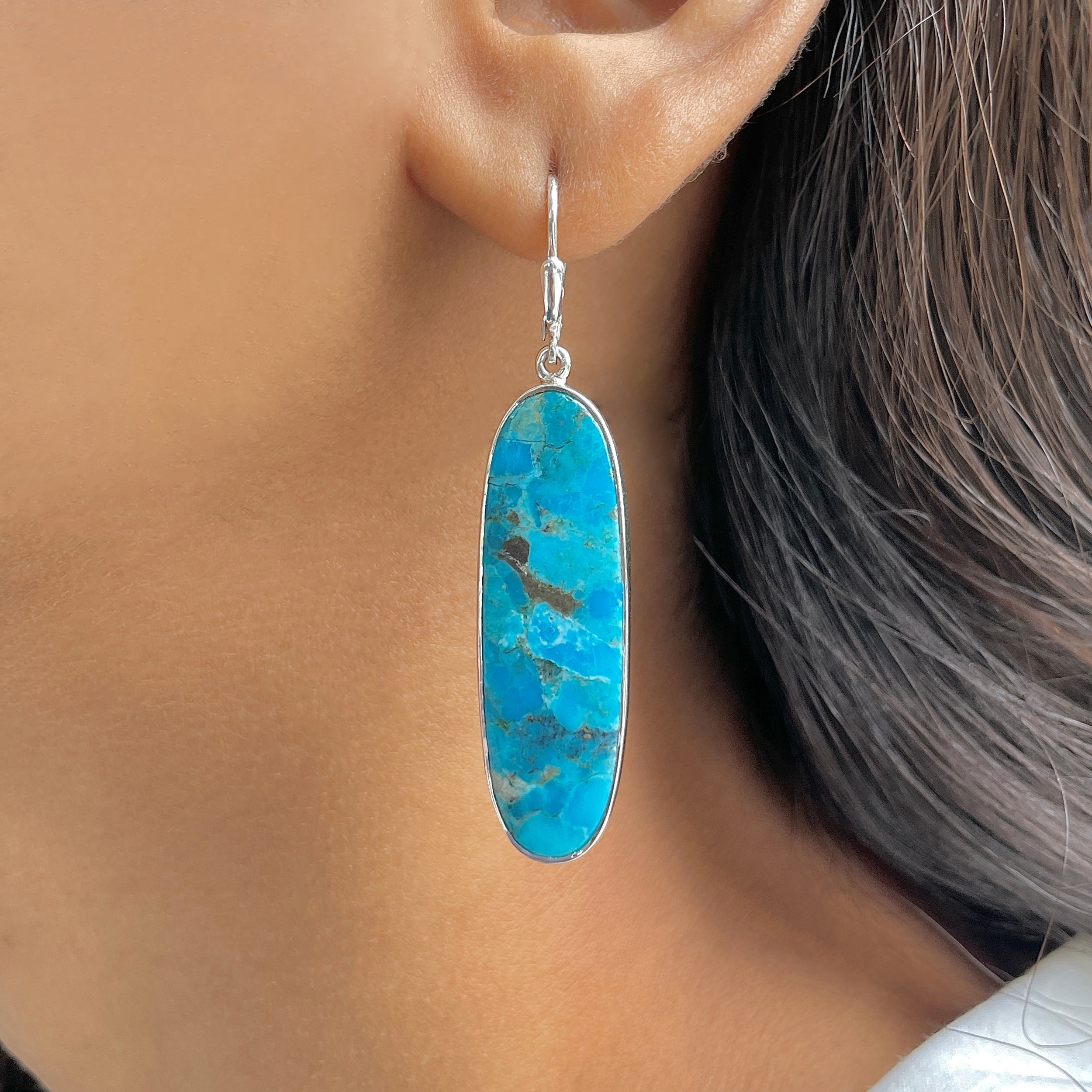 Mojave Copper Turquoise Earring-(BCT-E-48.)