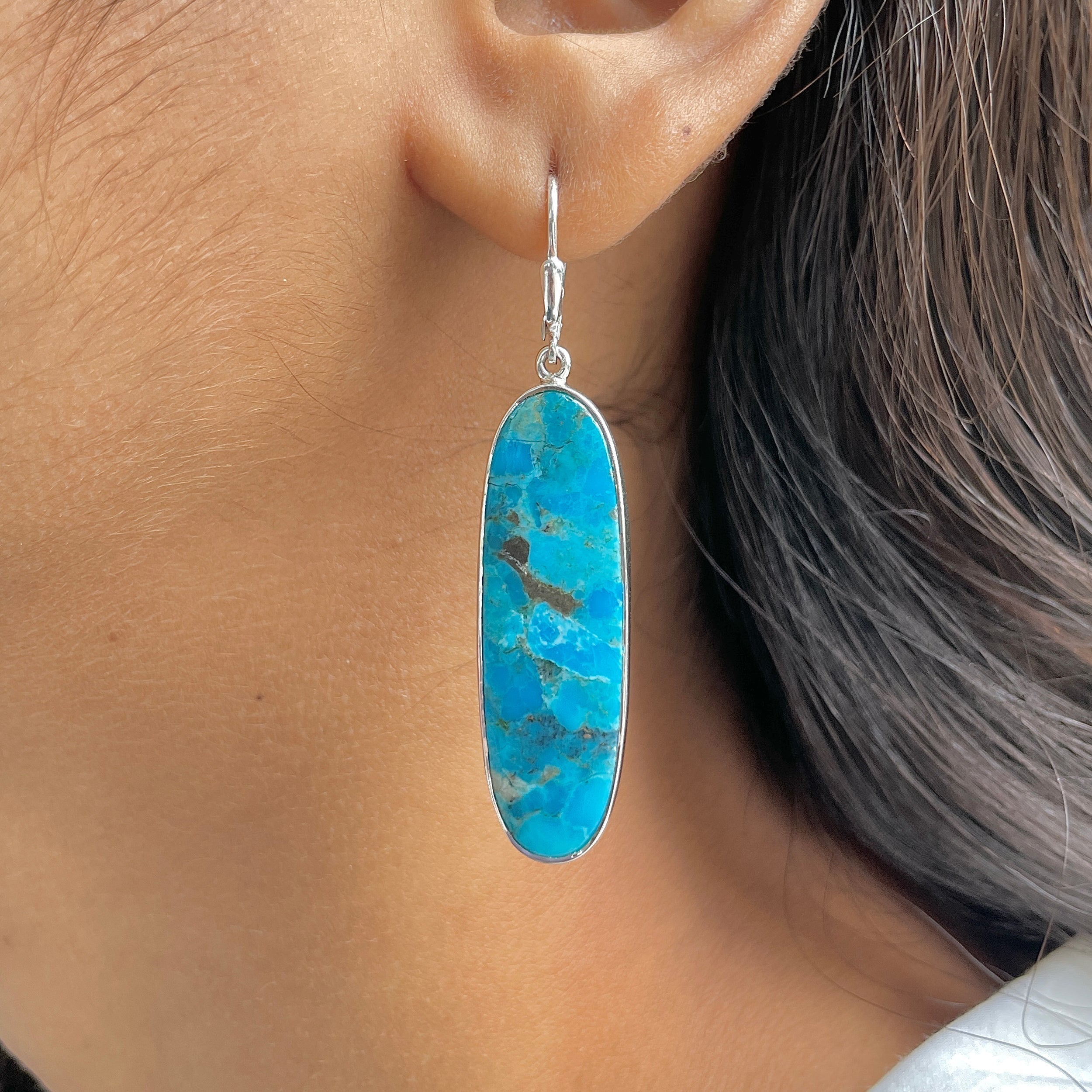 Mojave Copper Turquoise Earring-(BCT-E-48.)