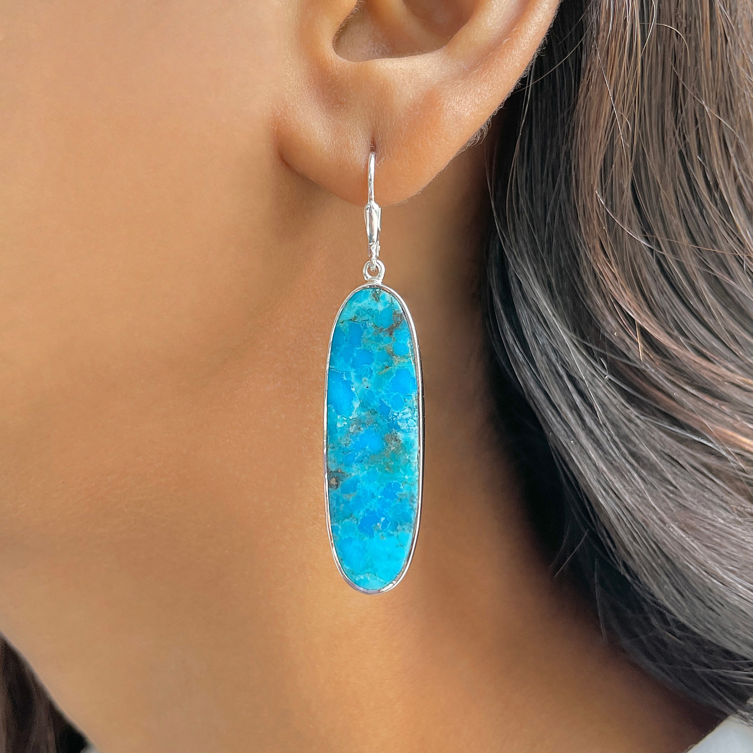 Mojave Copper Turquoise Earring-(BCT-E-49.)