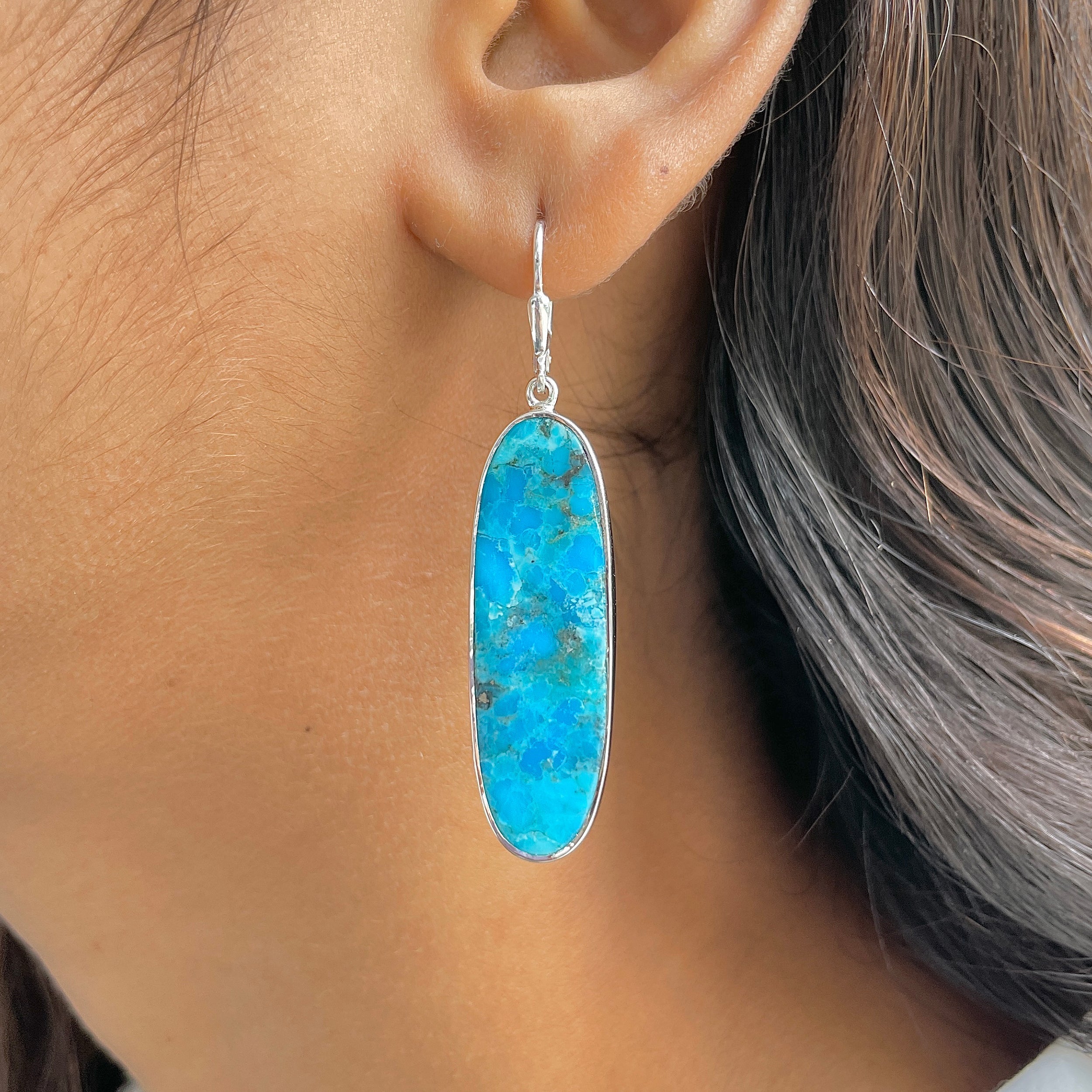 Mojave Copper Turquoise Earring-(BCT-E-49.)