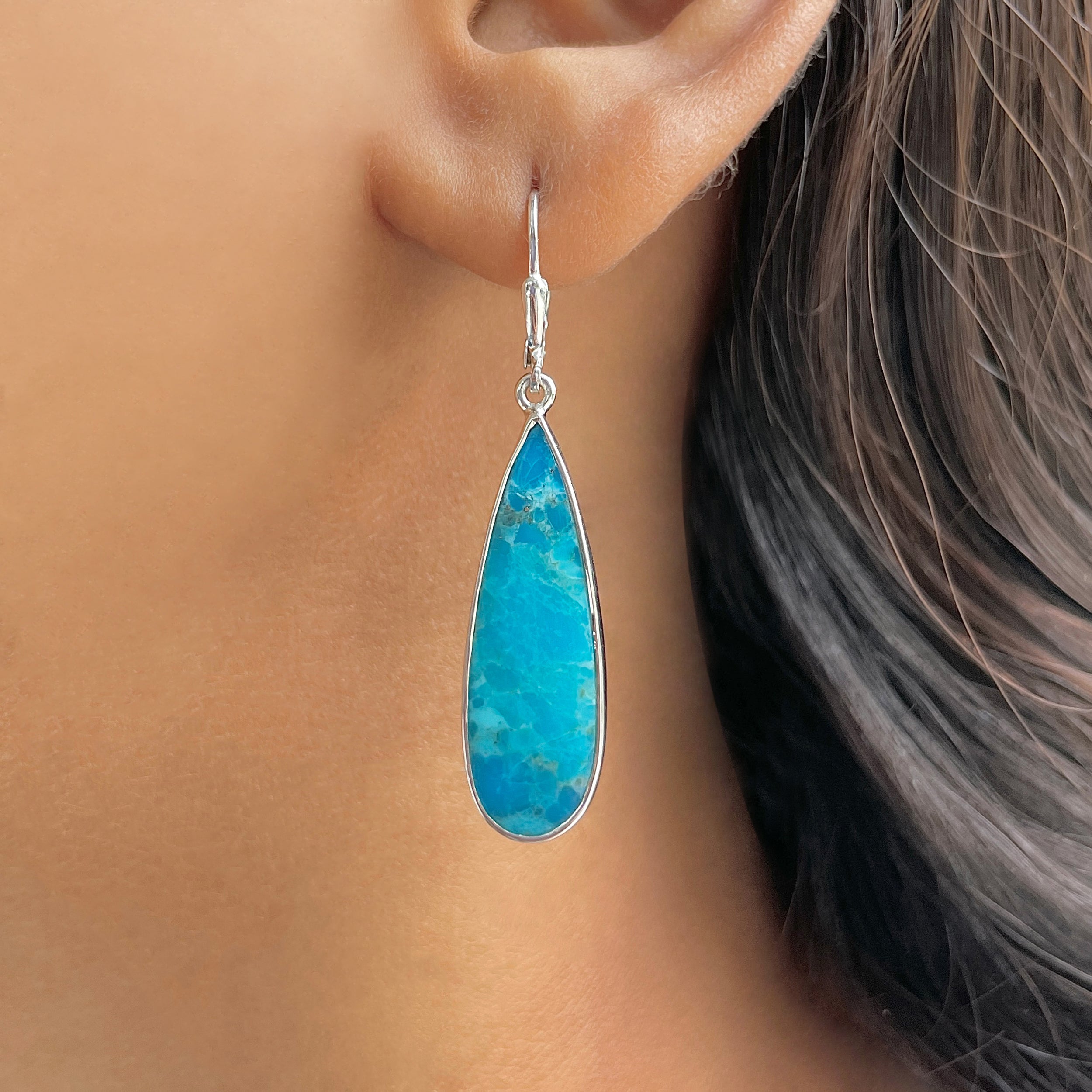 Mojave Copper Turquoise Earring-(BCT-E-50.)