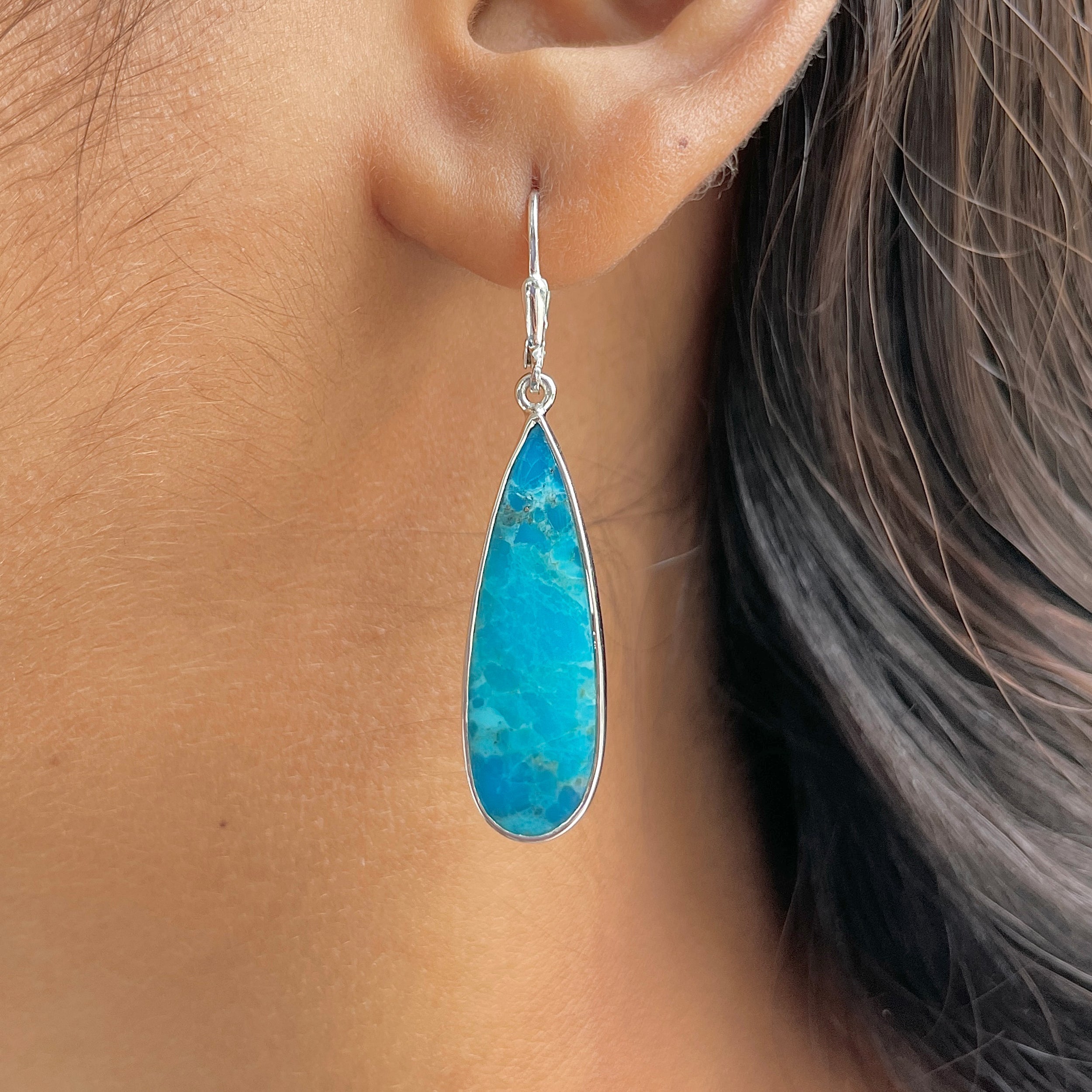 Mojave Copper Turquoise Earring-(BCT-E-50.)