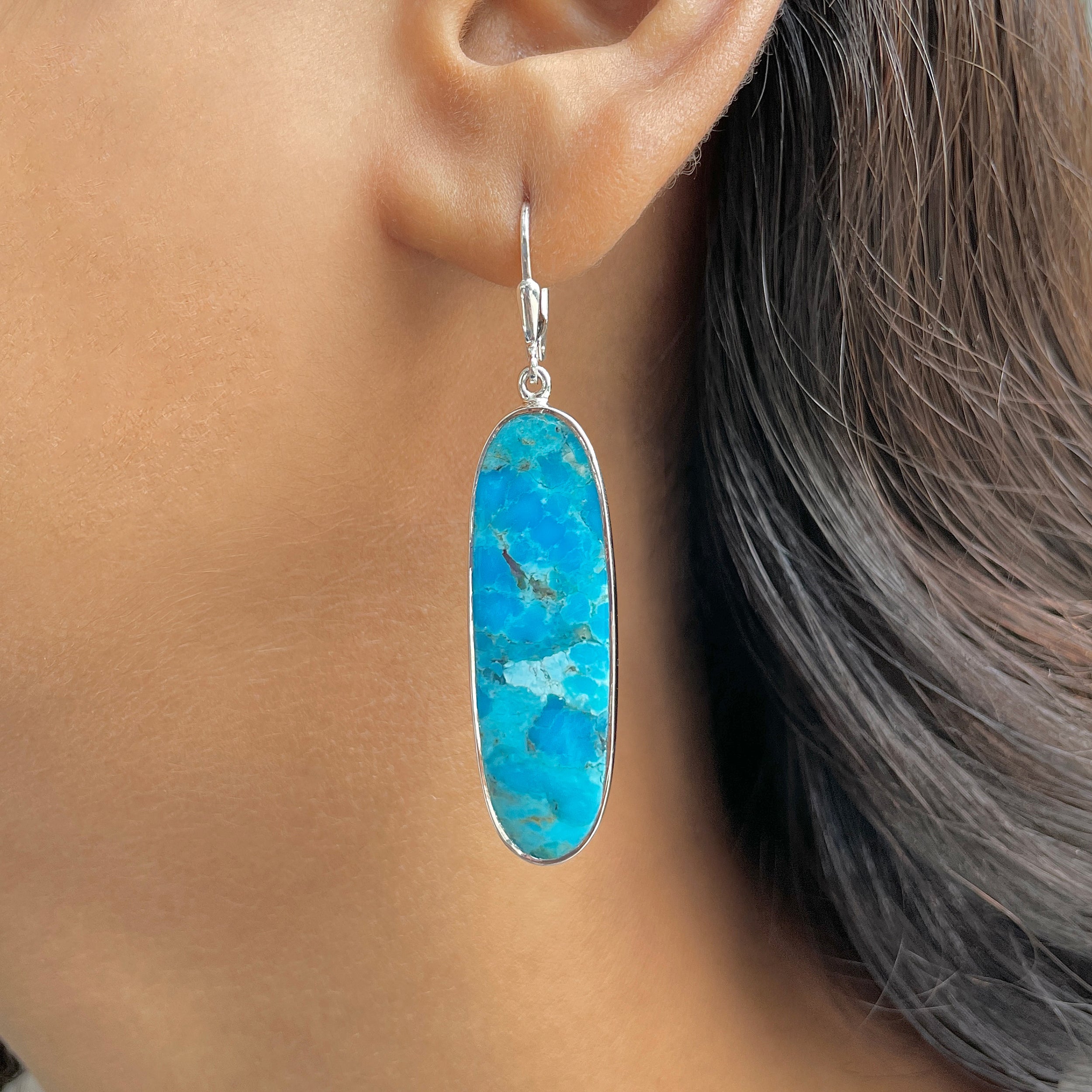 Mojave Copper Turquoise Earring-(BCT-E-53.)