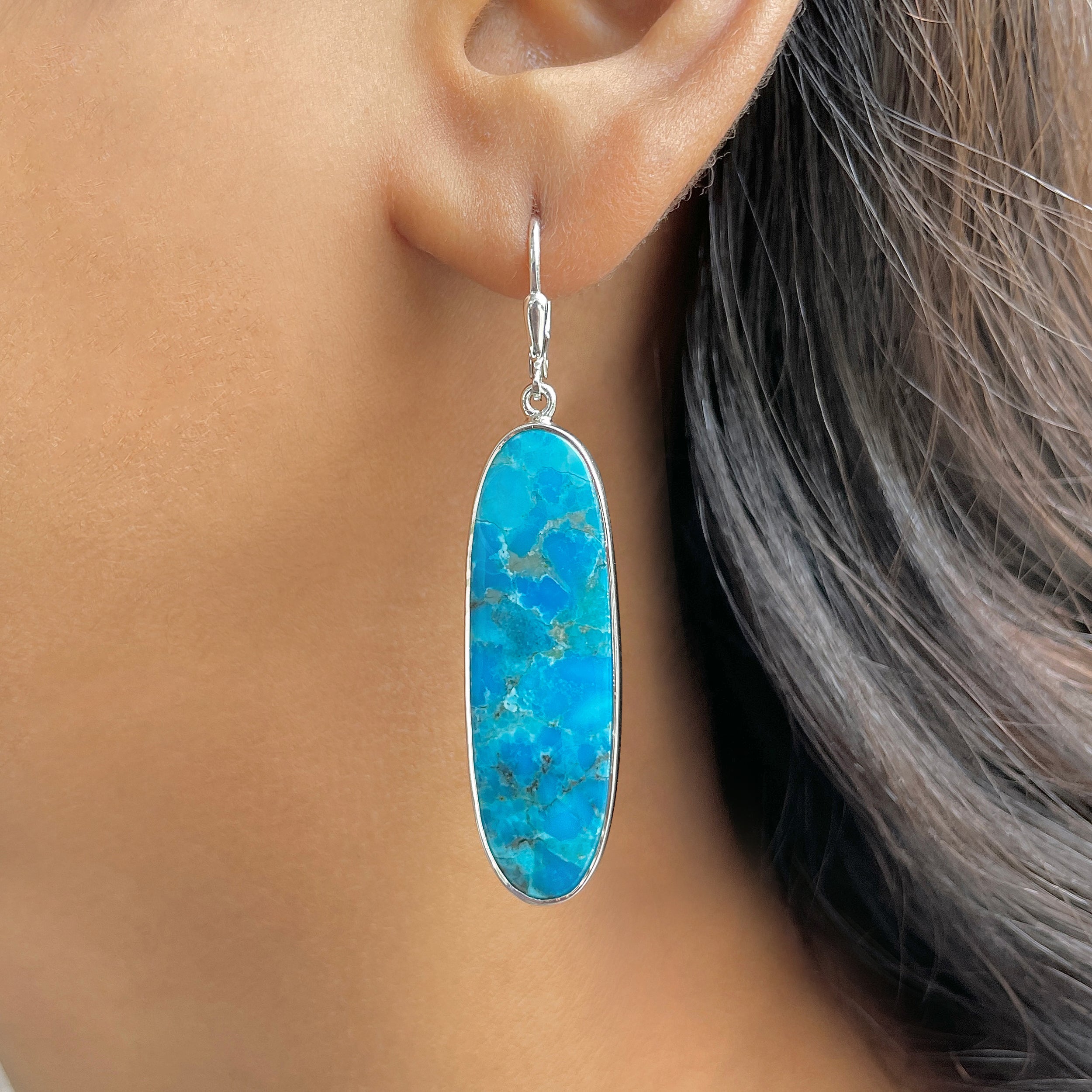 Mojave Copper Turquoise Earring-(BCT-E-55.)
