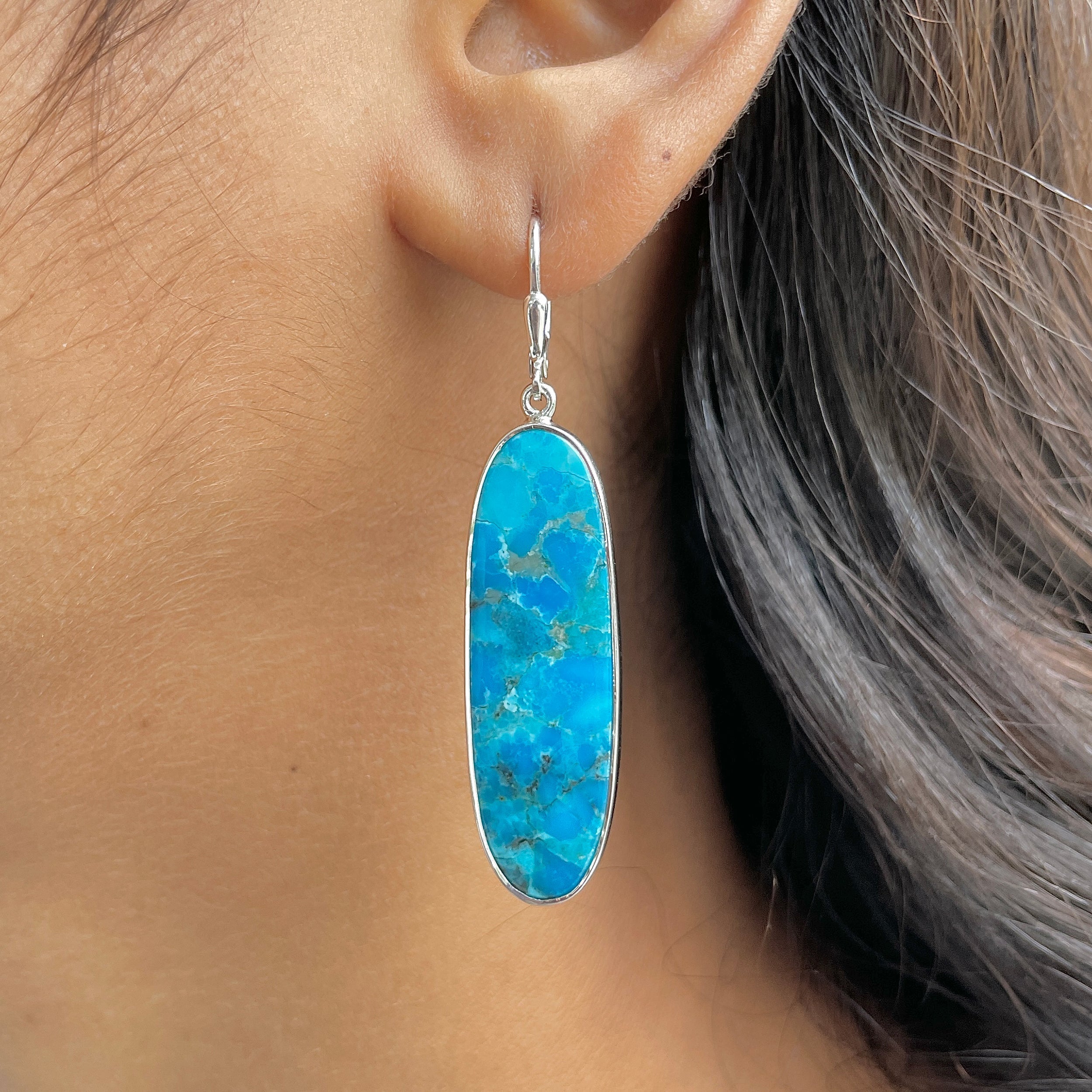 Mojave Copper Turquoise Earring-(BCT-E-55.)