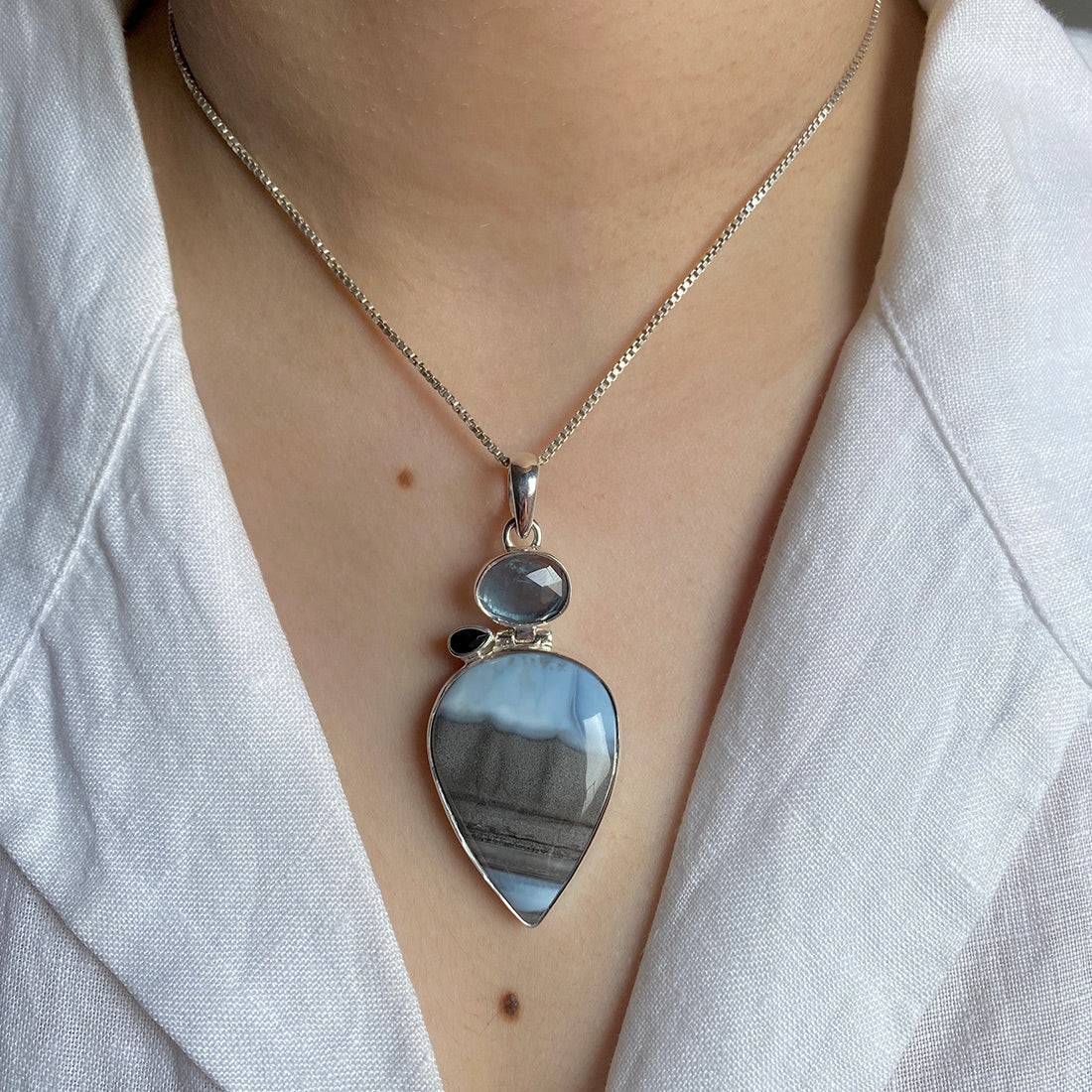 Blue Opal Pendant-(BLO-P-33.)