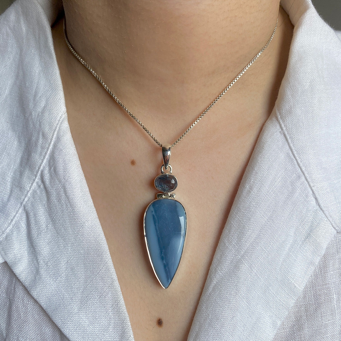 Blue Opal Pendant-(BLO-P-37.)