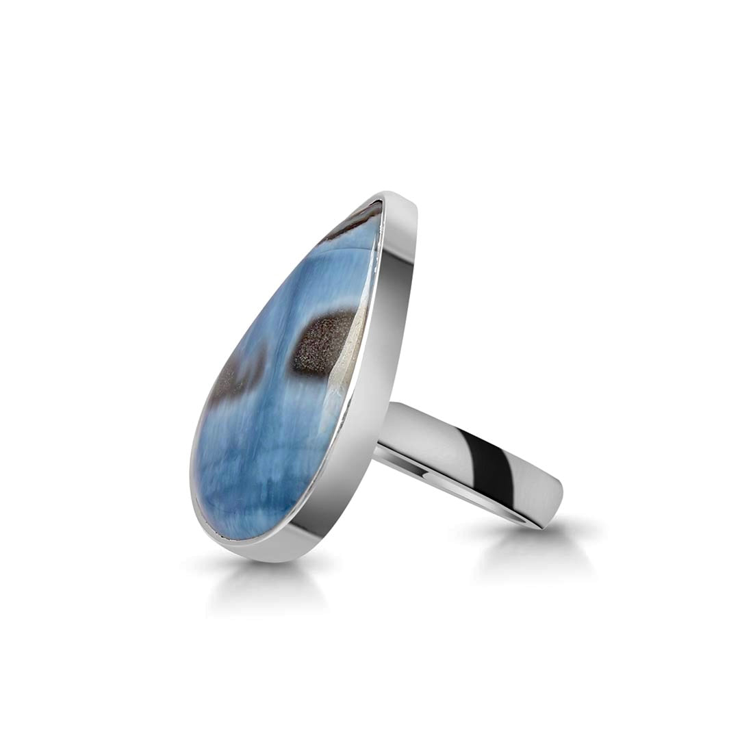 Blue Opal Adjustable Ring-(BLO-R-10.)