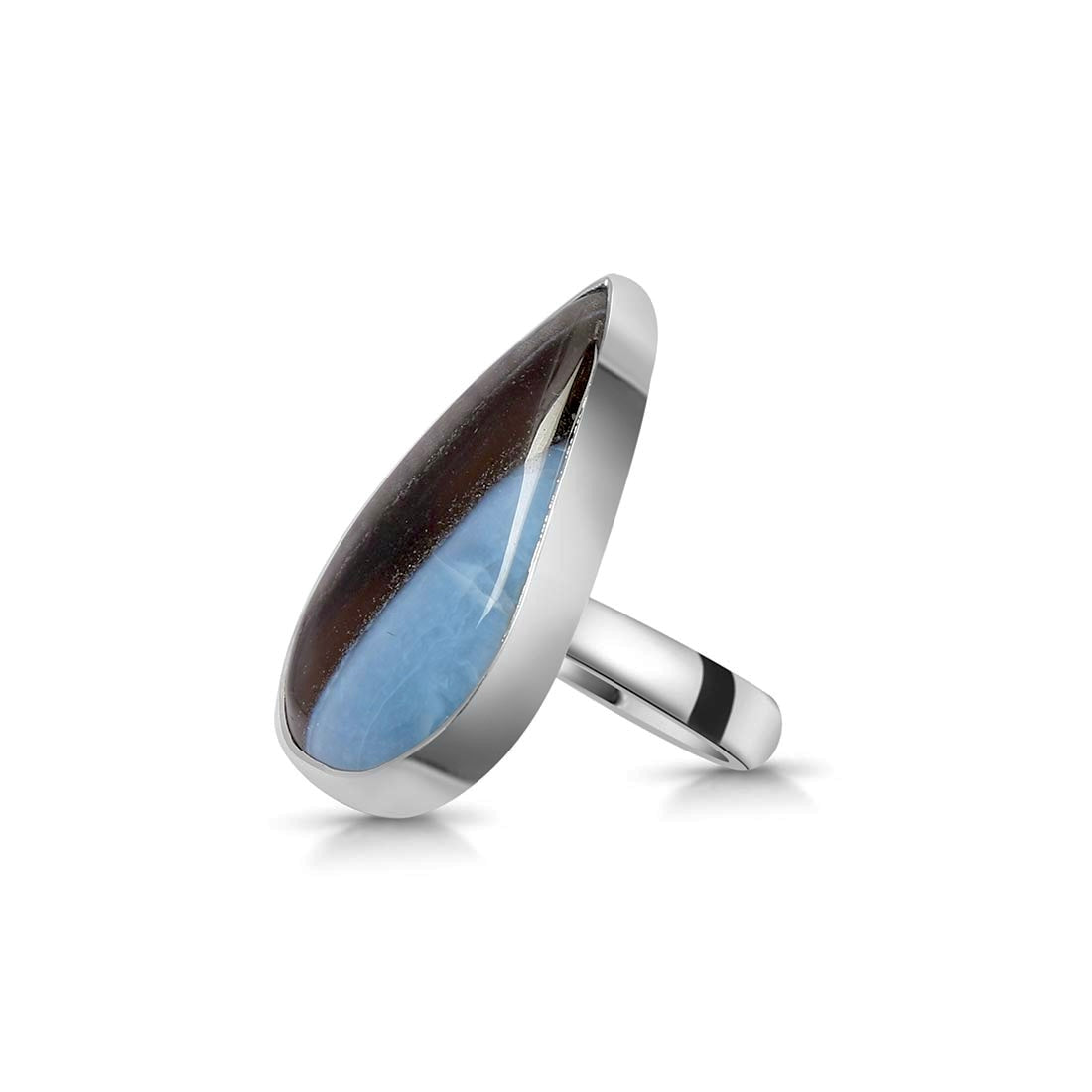 Blue Opal Adjustable Ring-(BLO-R-20.)