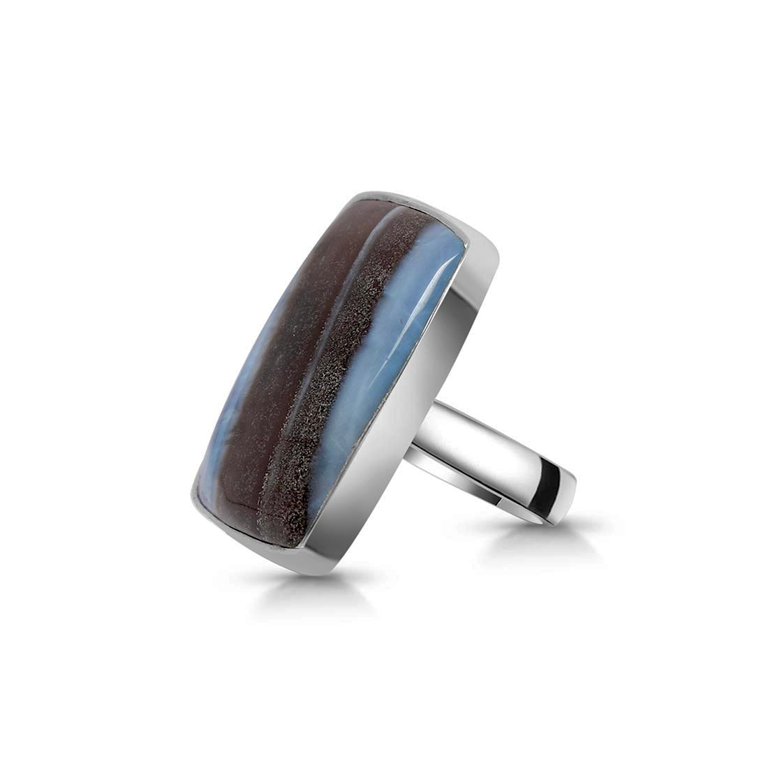 Blue Opal Adjustable Ring-(BLO-R-26.)
