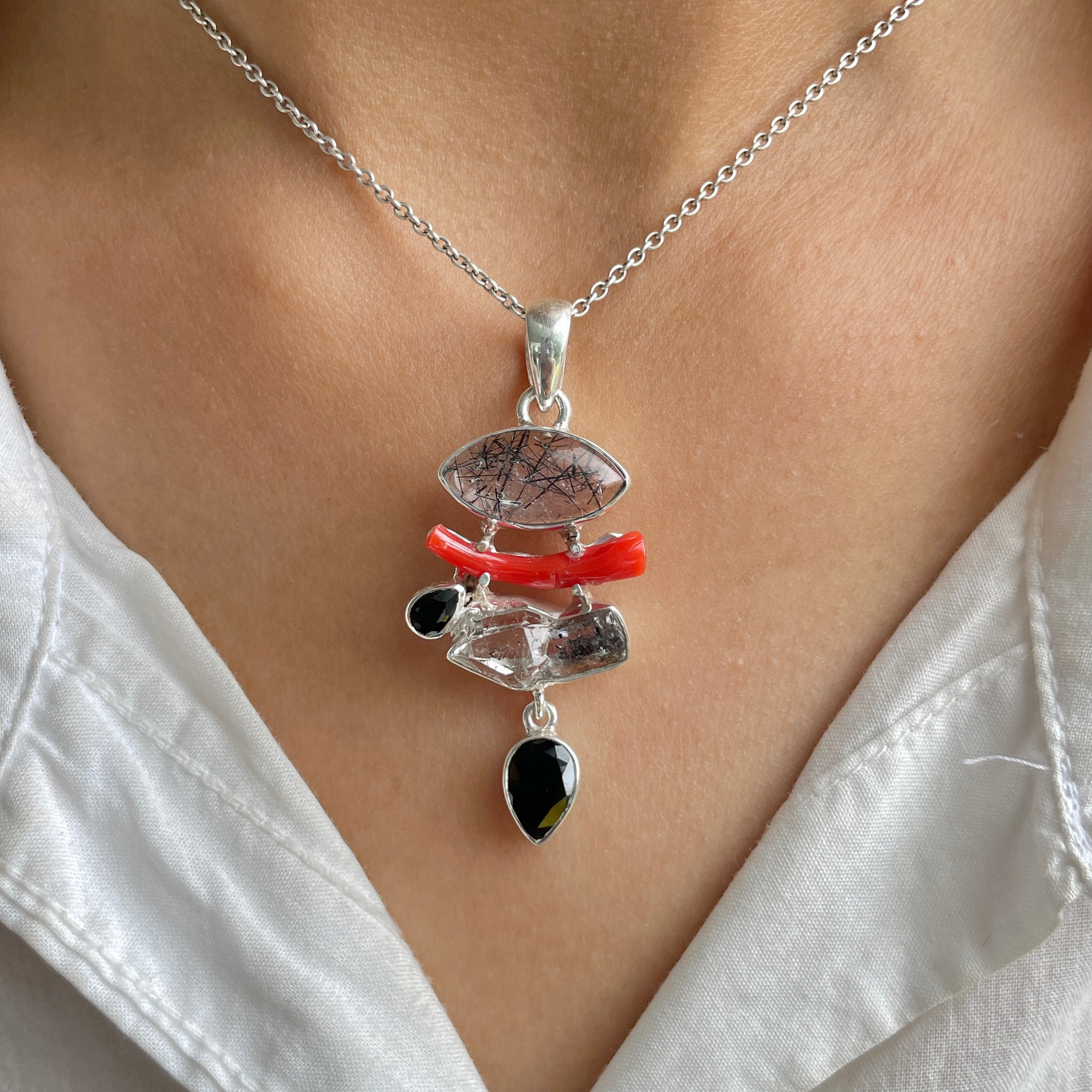 Black Rutile Pendant-(BLR-P-100.)