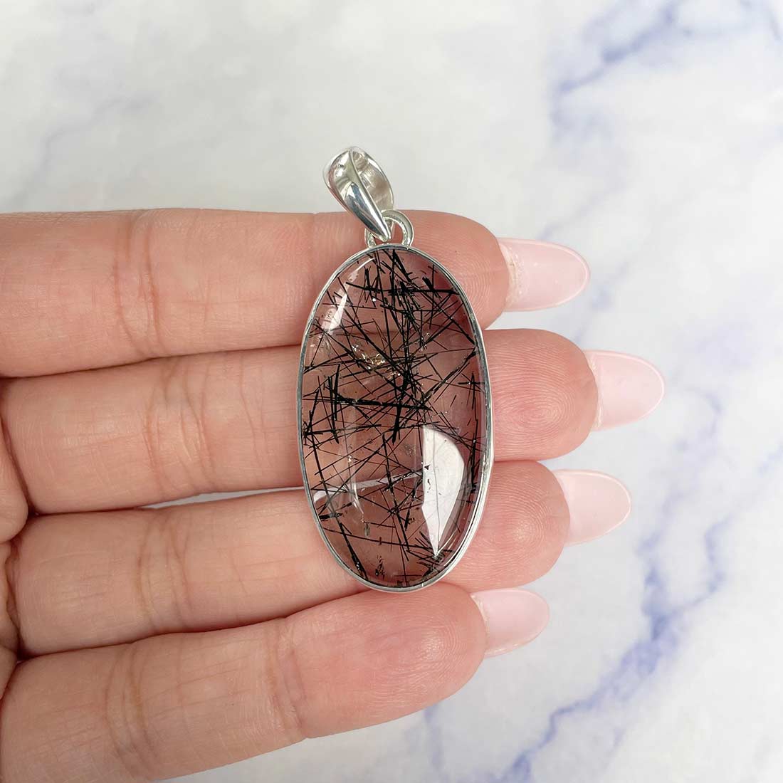 Black Rutile Pendant-(BLR-P-11.)