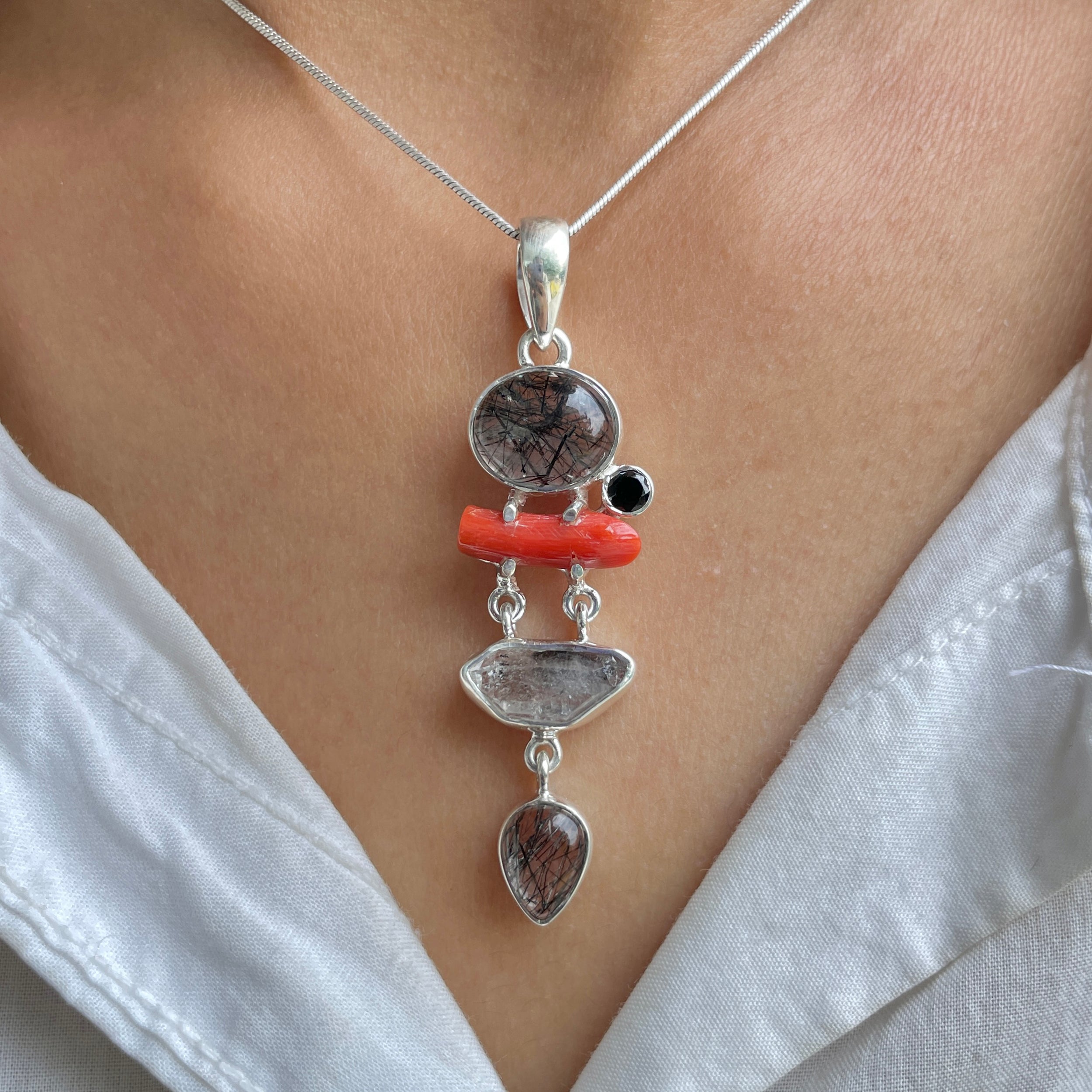 Black Rutile Pendant-(BLR-P-111.)