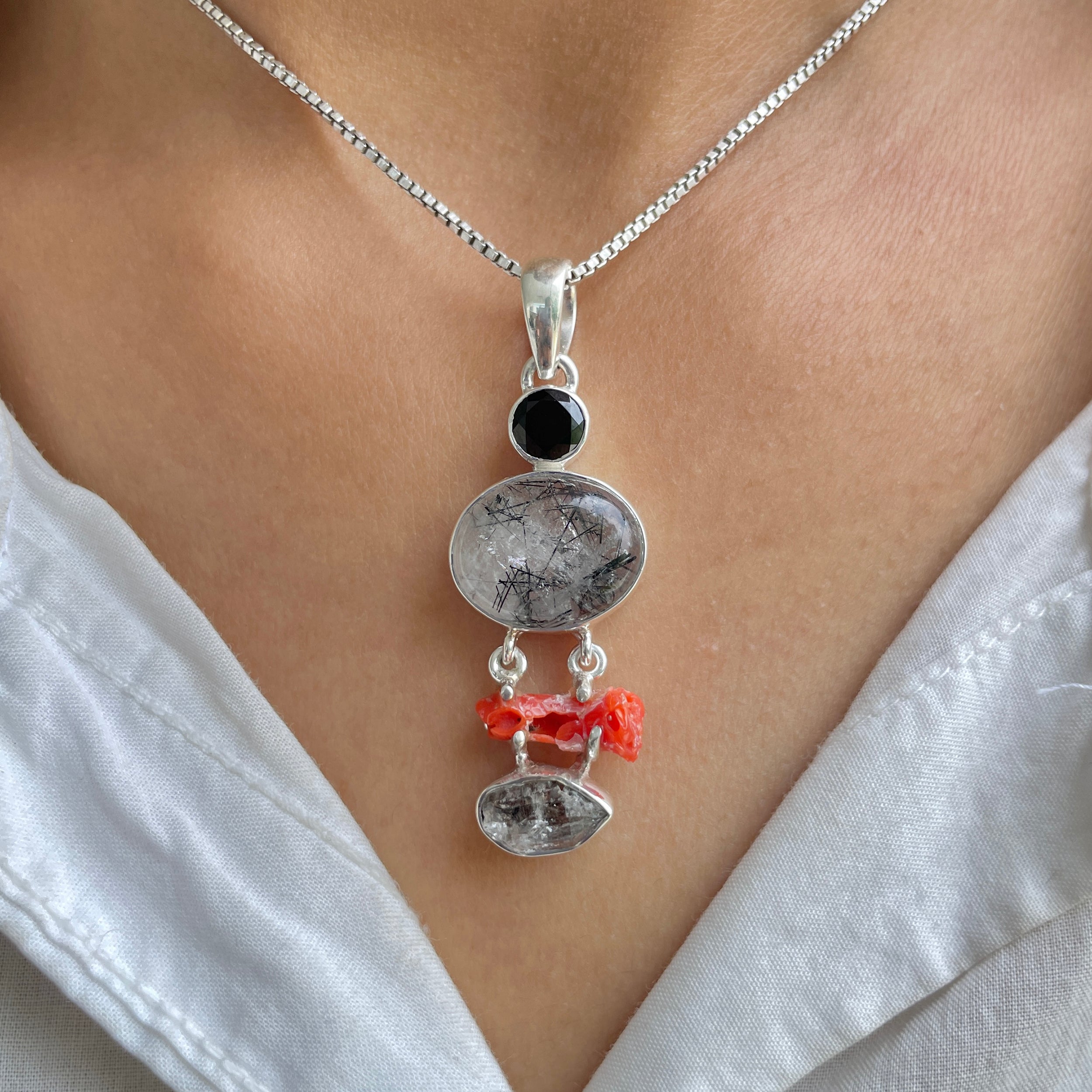 Black Rutile Pendant-(BLR-P-112.)