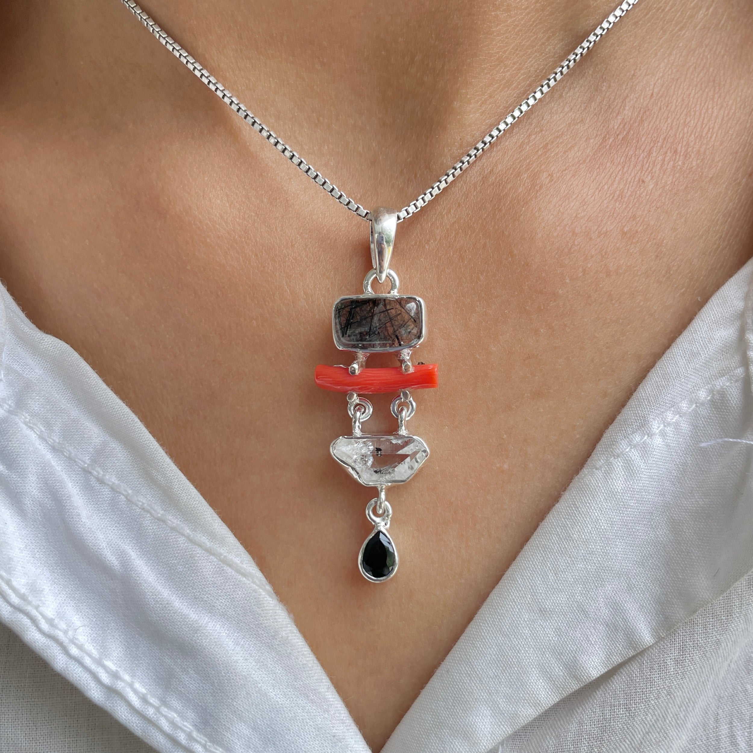 Black Rutile Pendant-(BLR-P-119.)