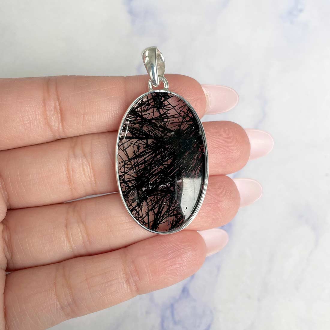 Black Rutile Pendant-(BLR-P-12.)