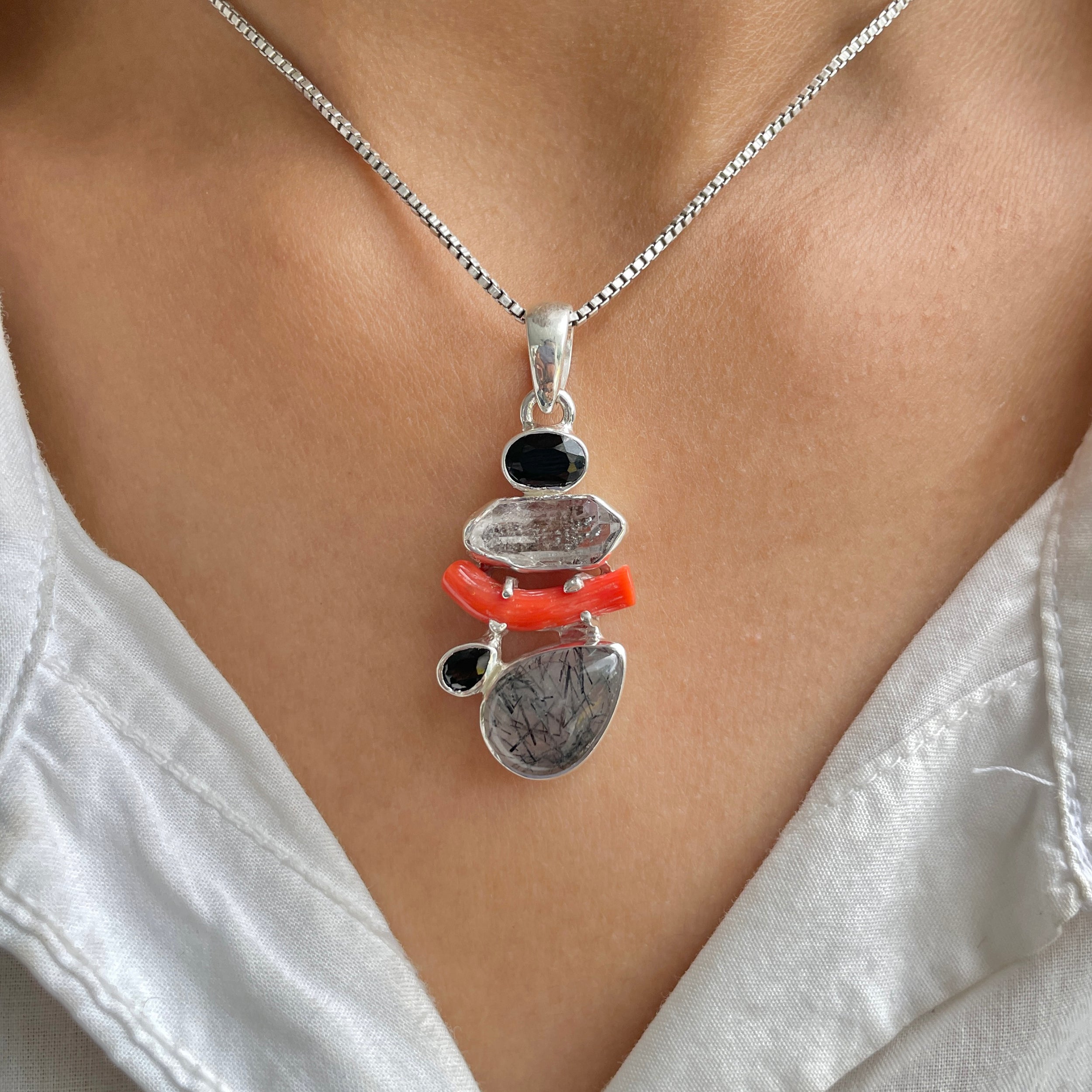 Black Rutile Pendant-(BLR-P-121.)