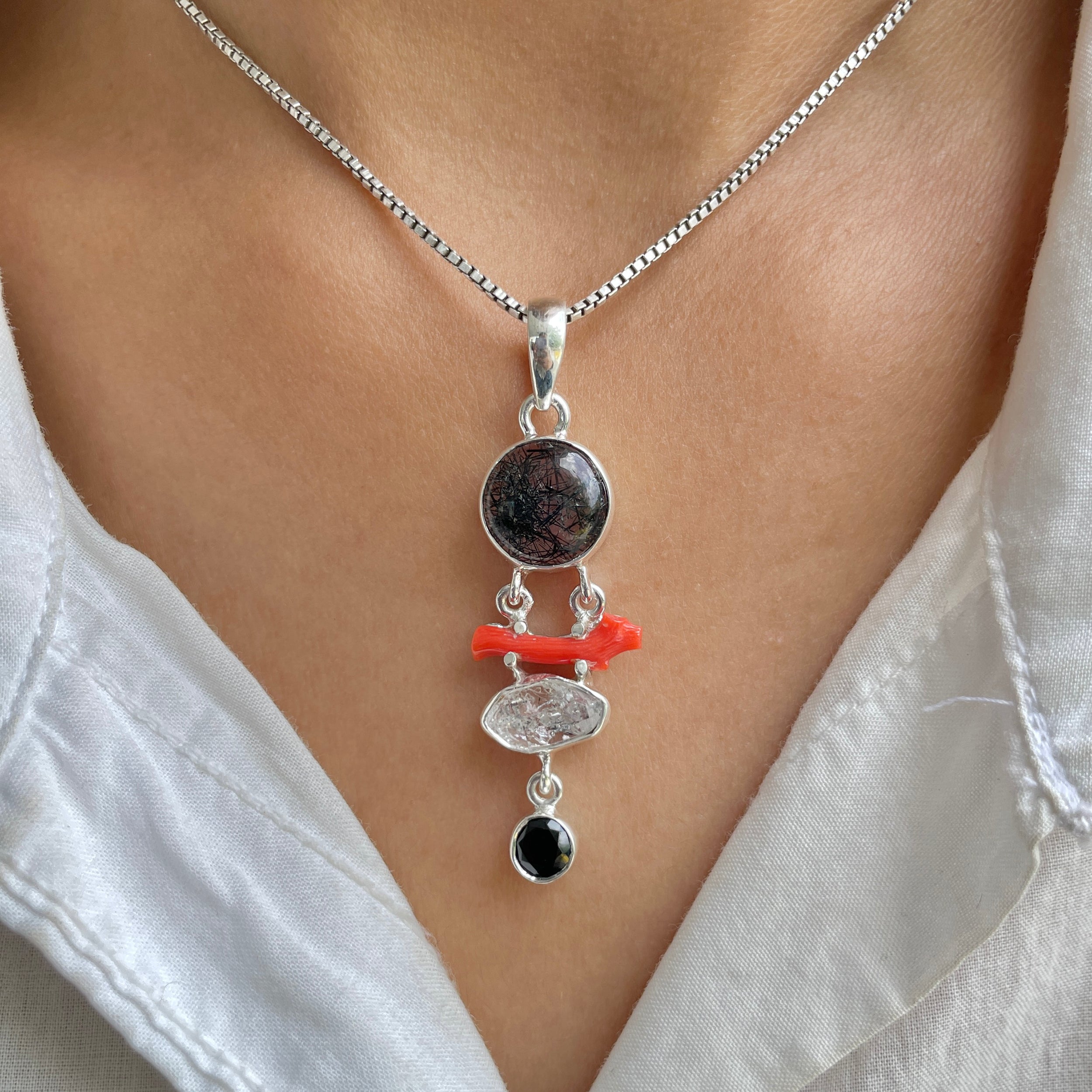 Black Rutile Pendant-(BLR-P-122.)