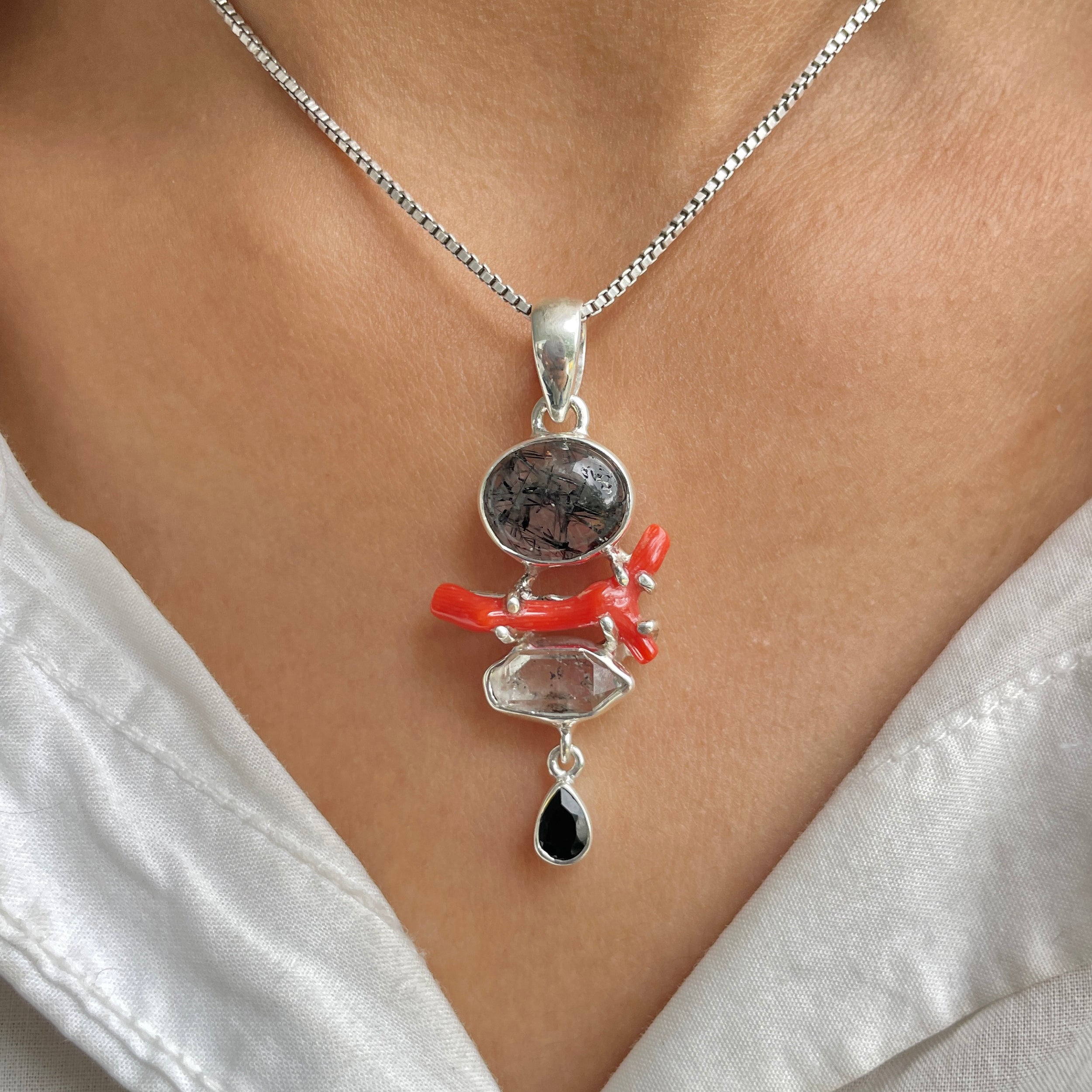 Black Rutile Pendant-(BLR-P-123.)