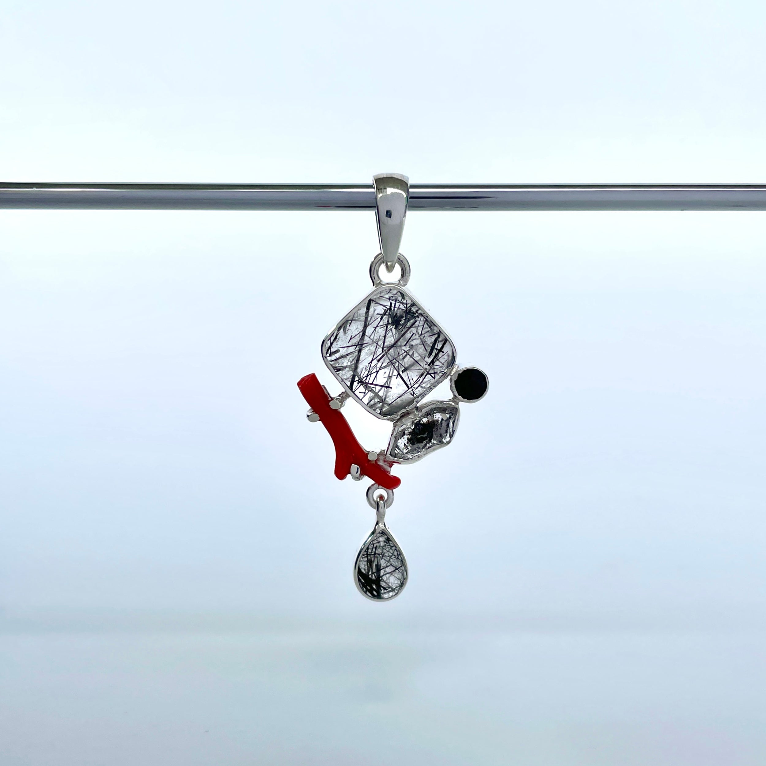 Black Rutile Pendant-(BLR-P-129.)