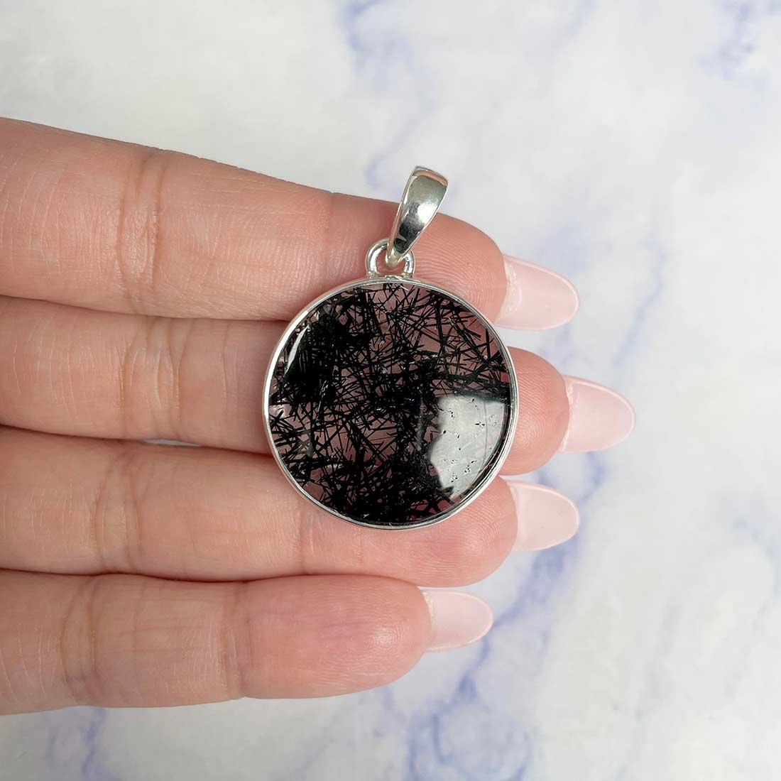 Black Rutile Pendant-(BLR-P-13.)