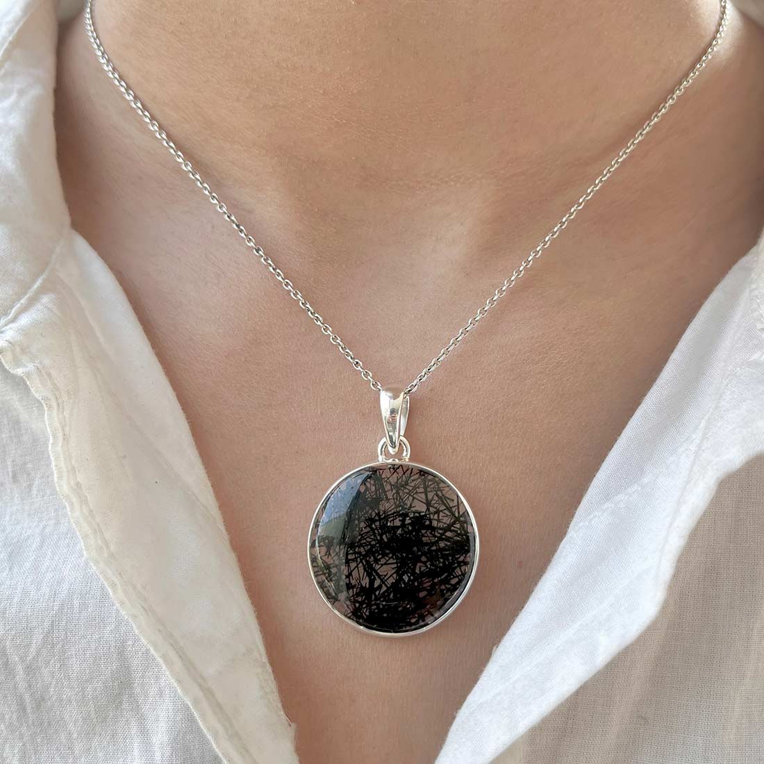 Black Rutile Pendant-(BLR-P-13.)