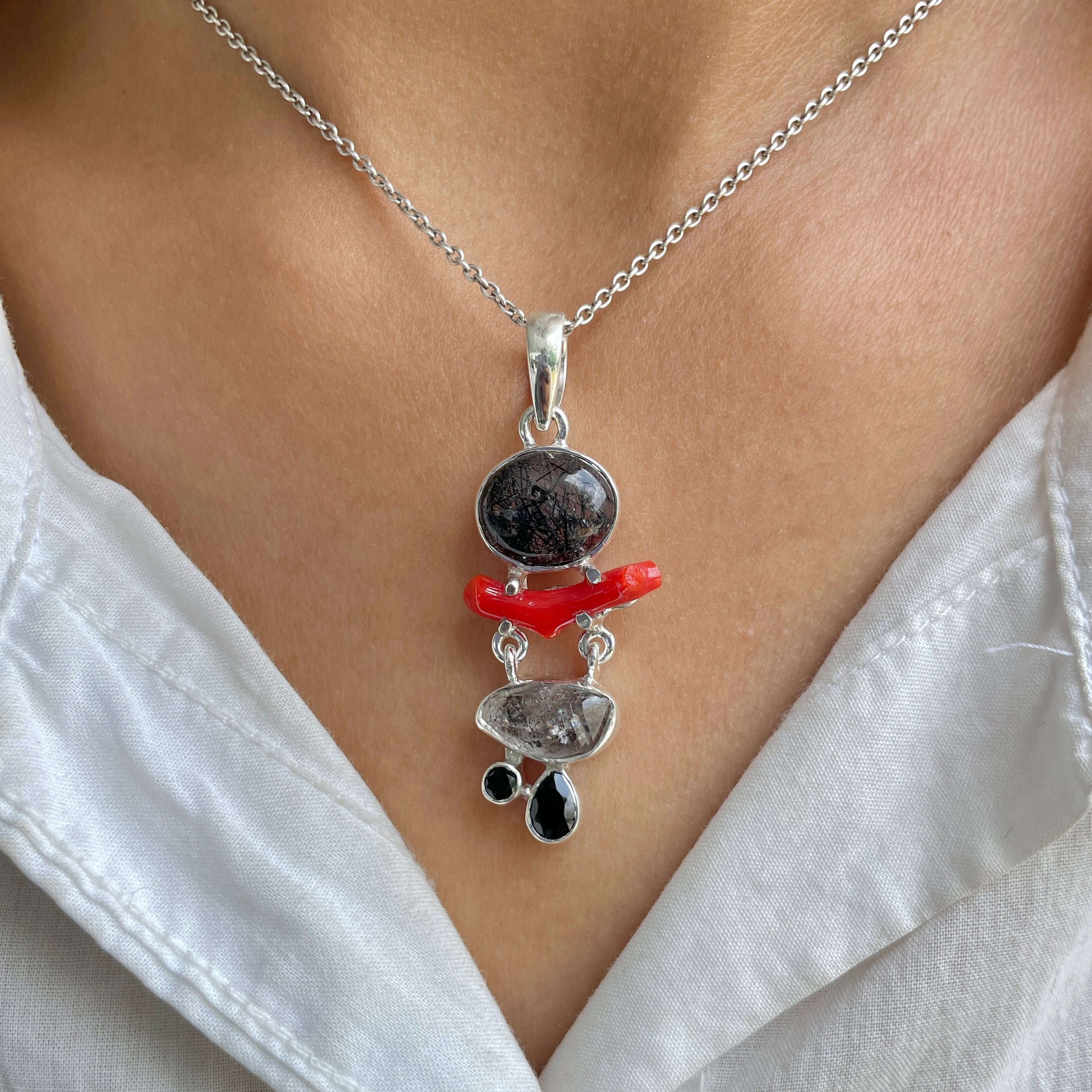 Black Rutile Pendant-(BLR-P-133.)