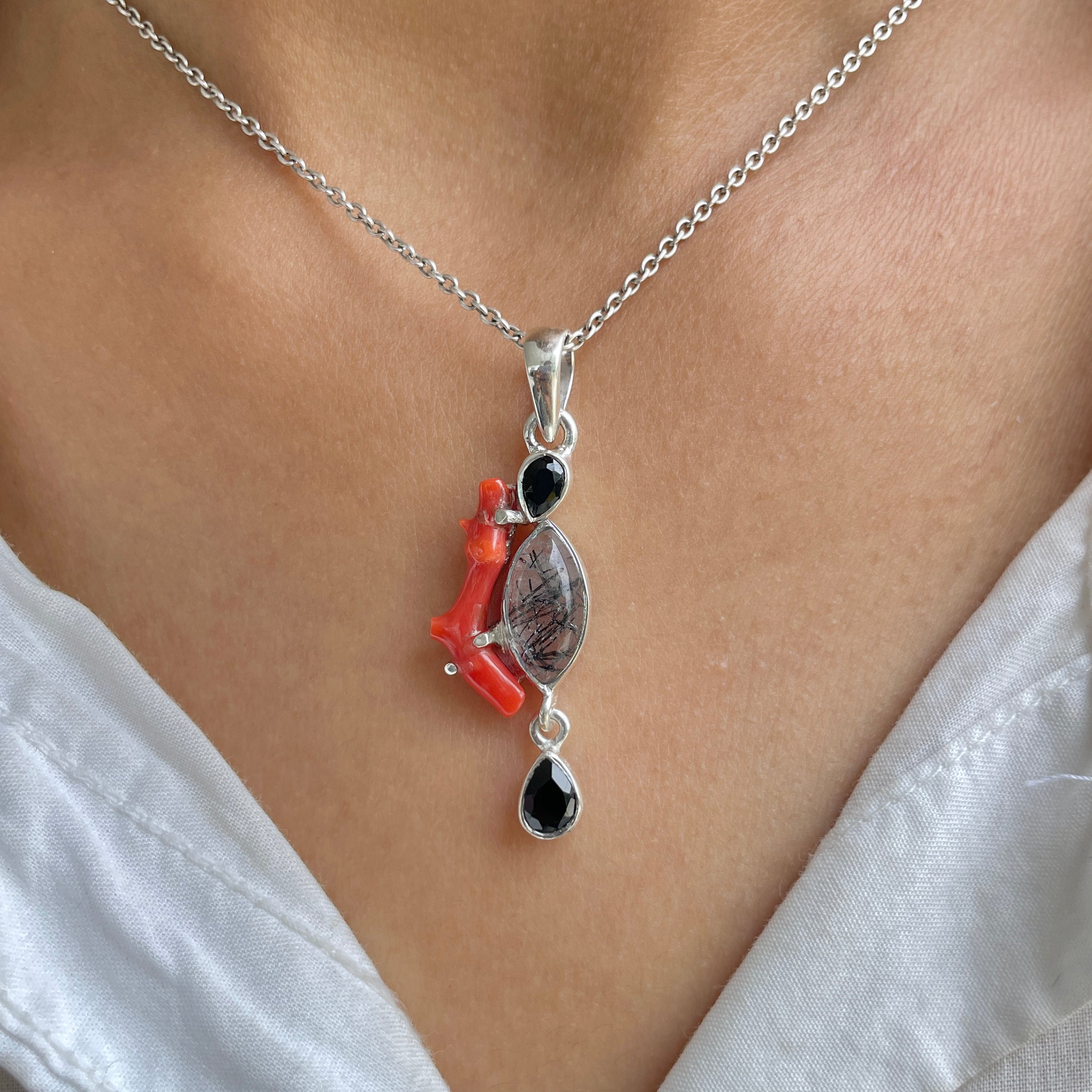 Black Rutile Pendant-(BLR-P-137.)