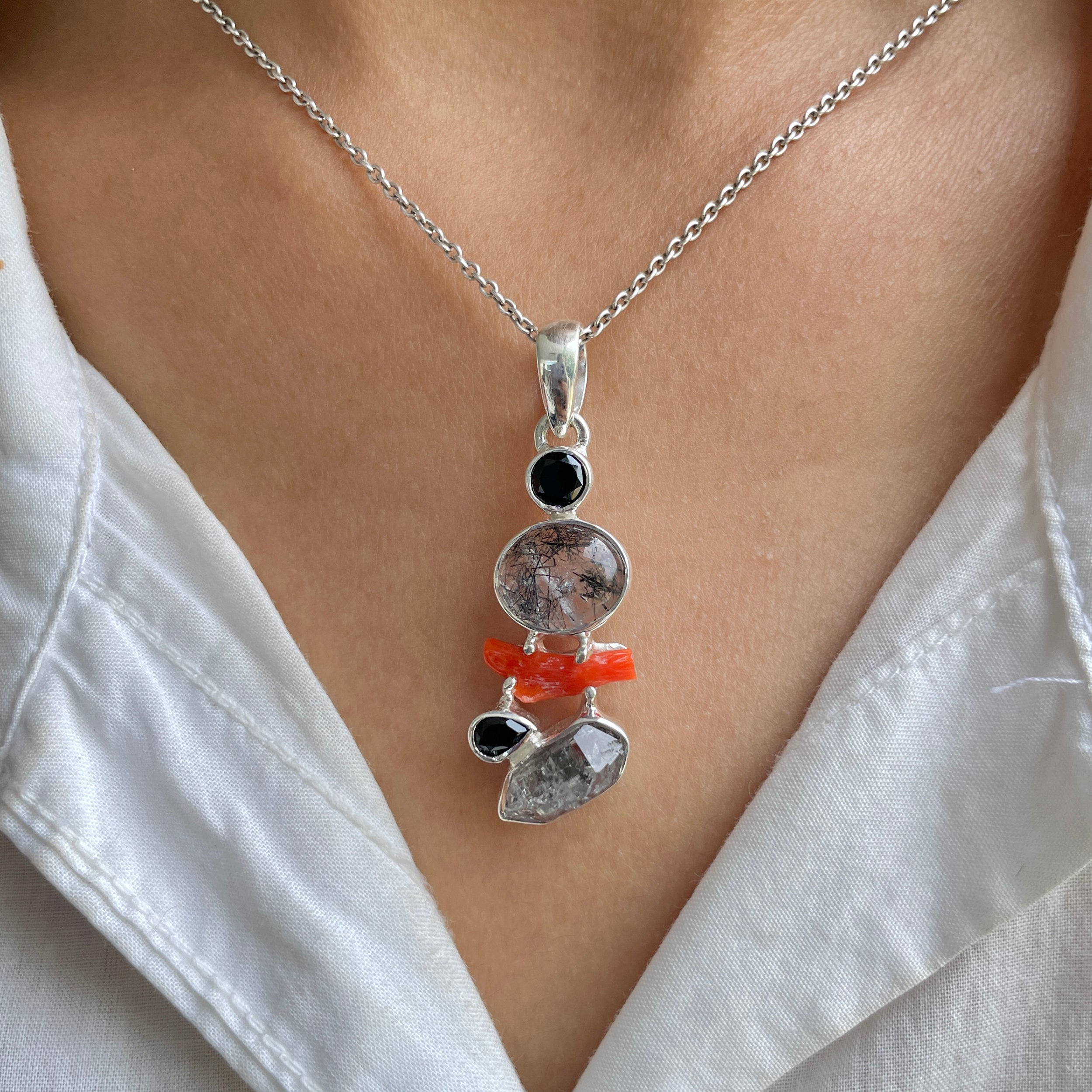 Black Rutile Pendant-(BLR-P-138.)