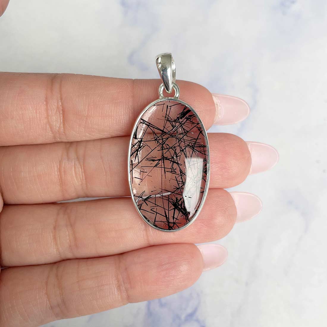 Black Rutile Pendant-(BLR-P-14.)