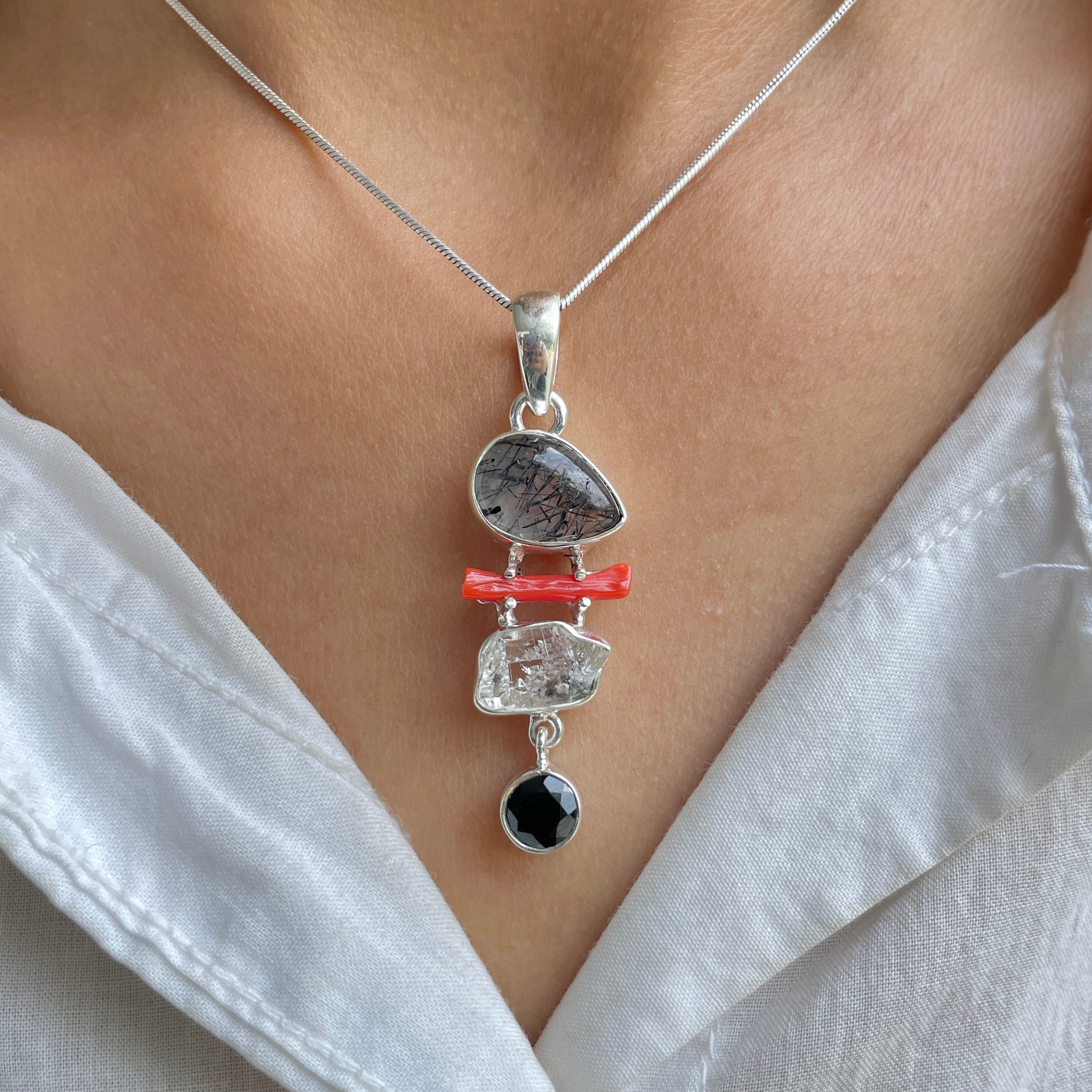 Black Rutile Pendant-(BLR-P-142.)