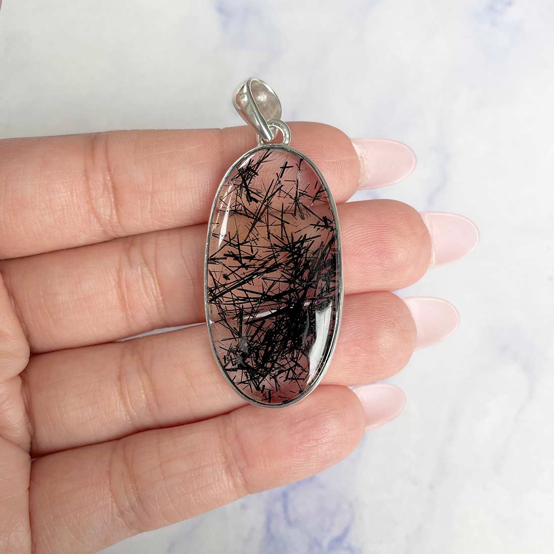 Black Rutile Pendant-(BLR-P-15.)